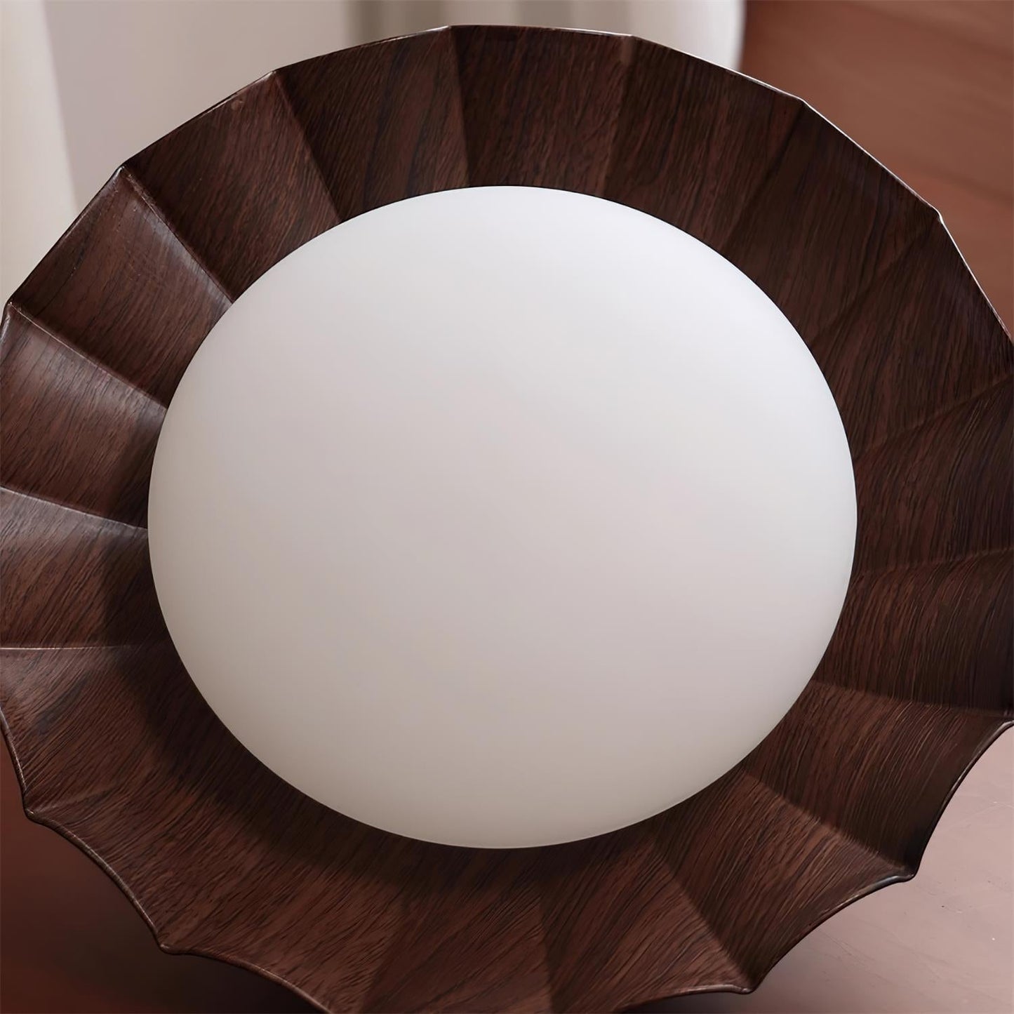 Scalloped Petal Ceiling Light With Domed Diffuser