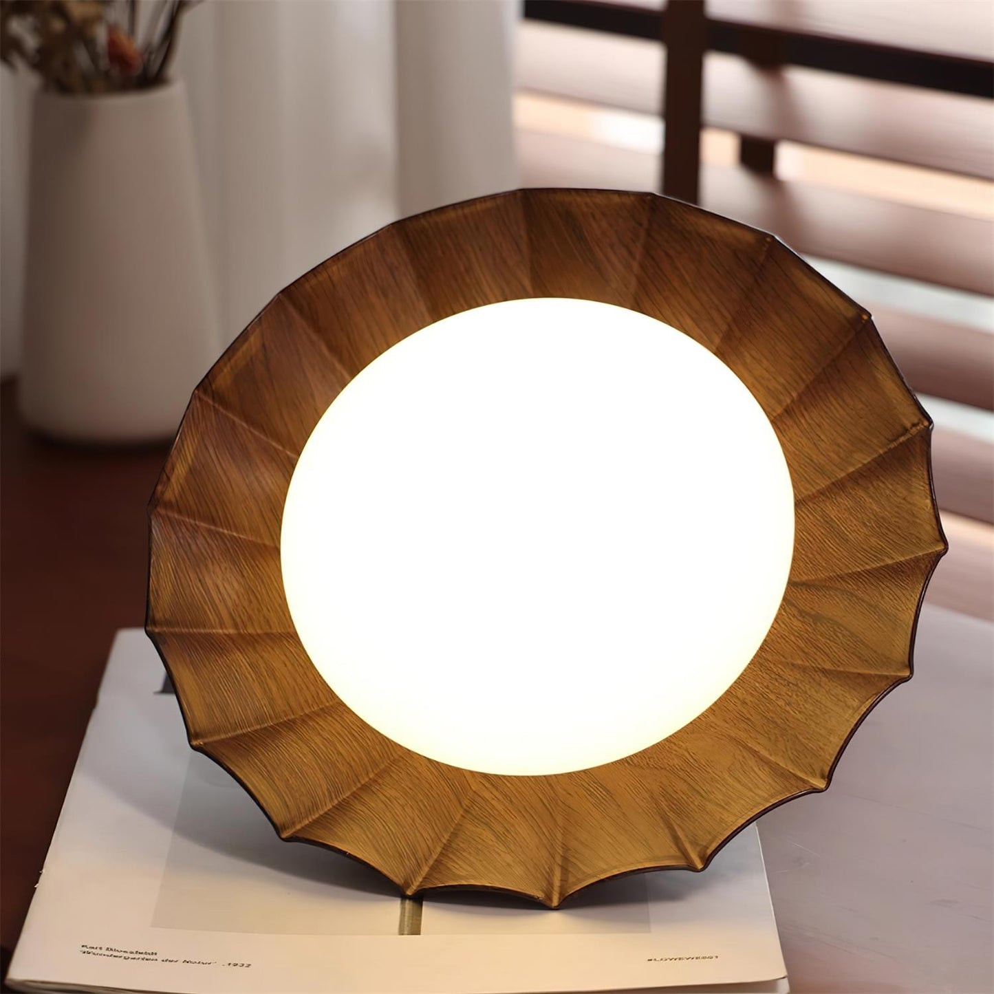 Scalloped Petal Ceiling Light With Domed Diffuser