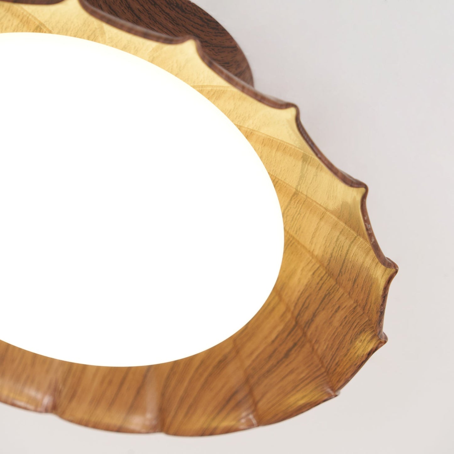 Scalloped Petal Ceiling Light With Domed Diffuser