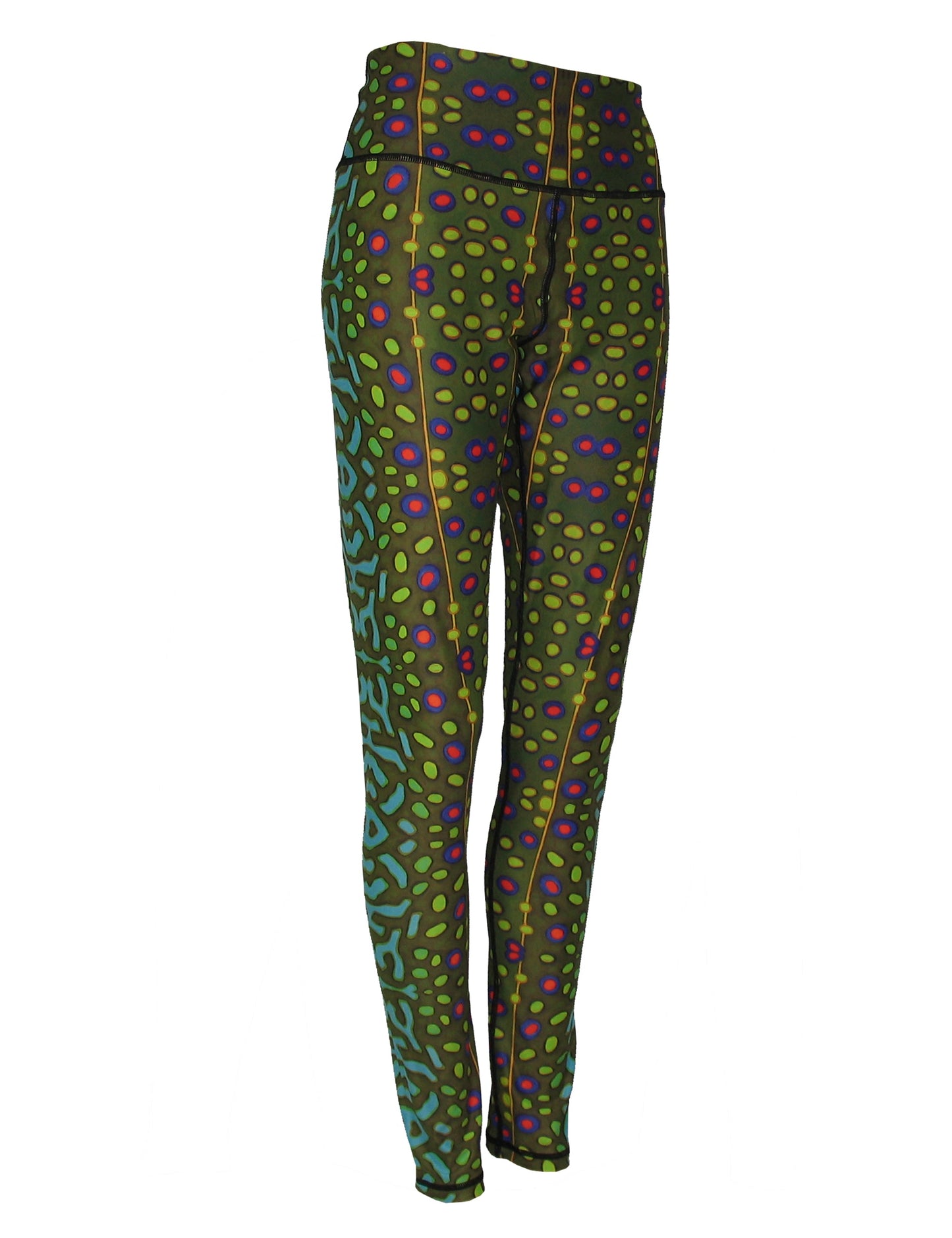 Brook Trout Fish Print Patterned All Sport Leggings