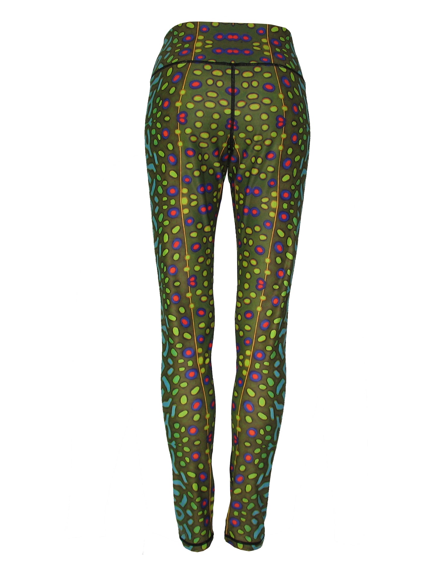Brook Trout Fish Print Patterned All Sport Leggings