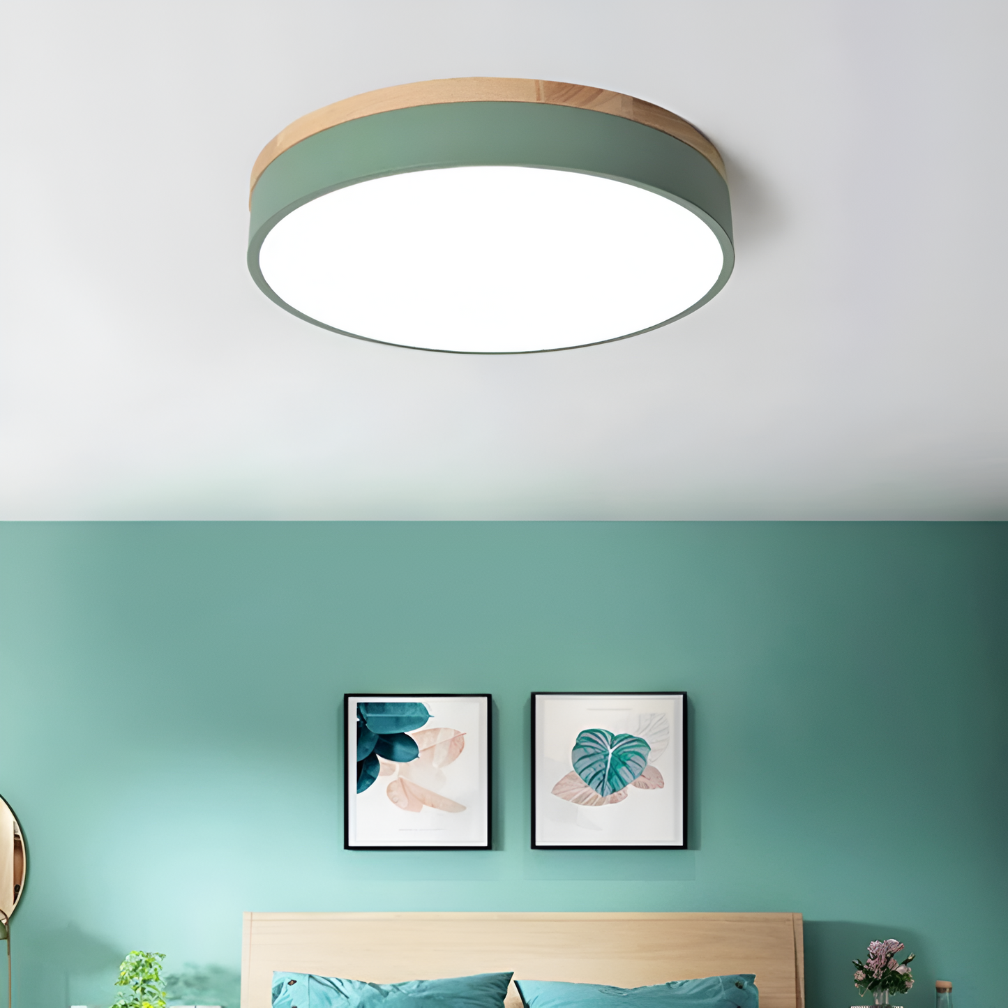 Nordic Round Flush Ceiling Light LED Light With Acrylic Diffuser
