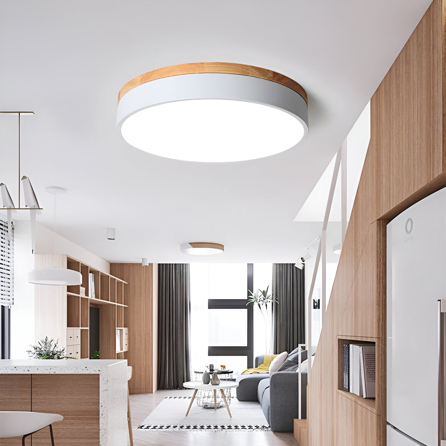 Nordic Round Flush Ceiling Light LED Light With Acrylic Diffuser