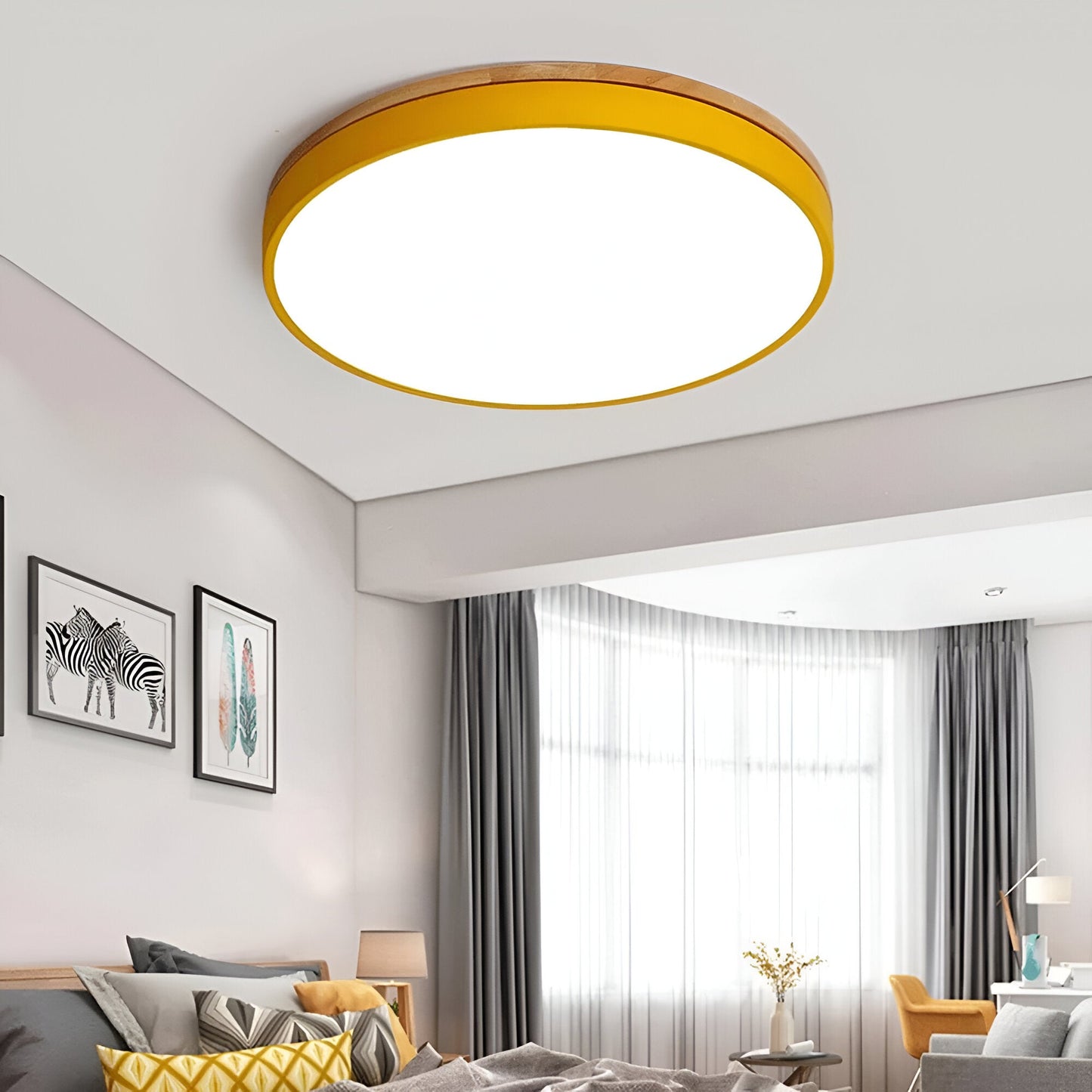Nordic Round Flush Ceiling Light LED Light With Acrylic Diffuser