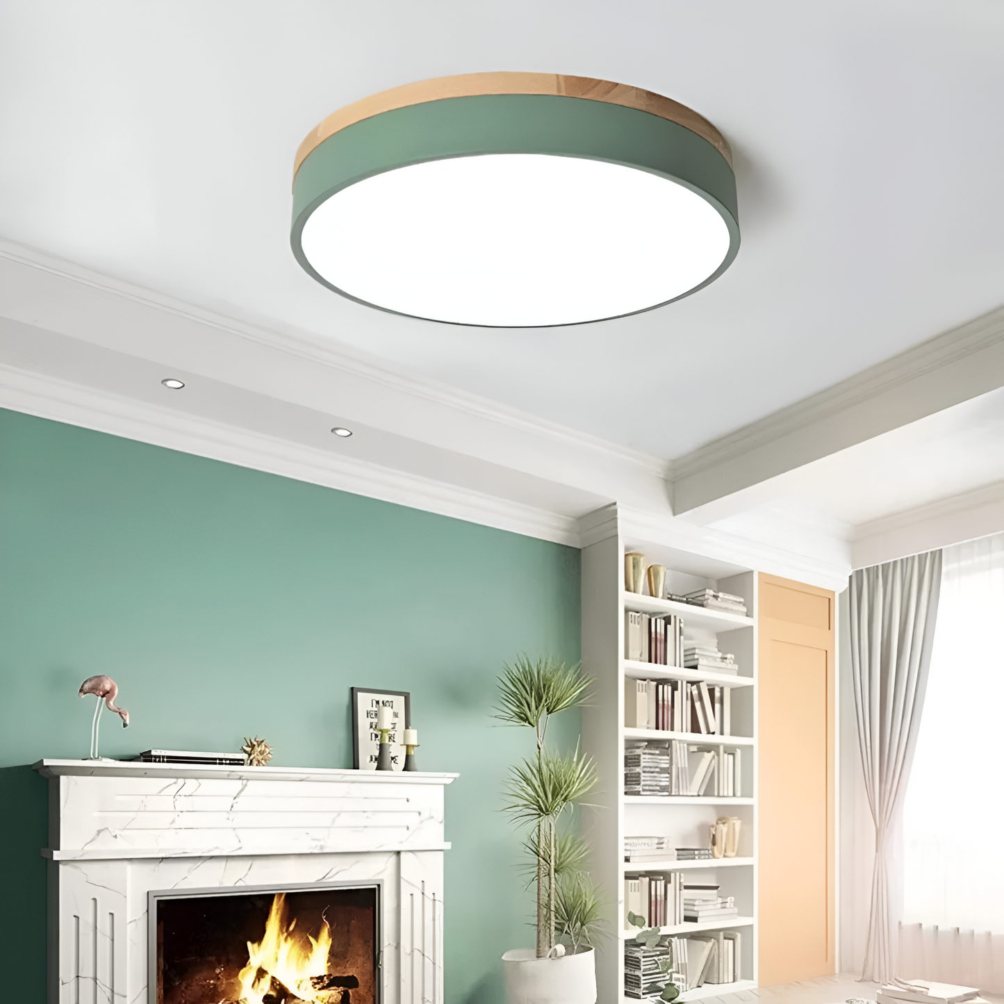 Nordic Round Flush Ceiling Light LED Light With Acrylic Diffuser
