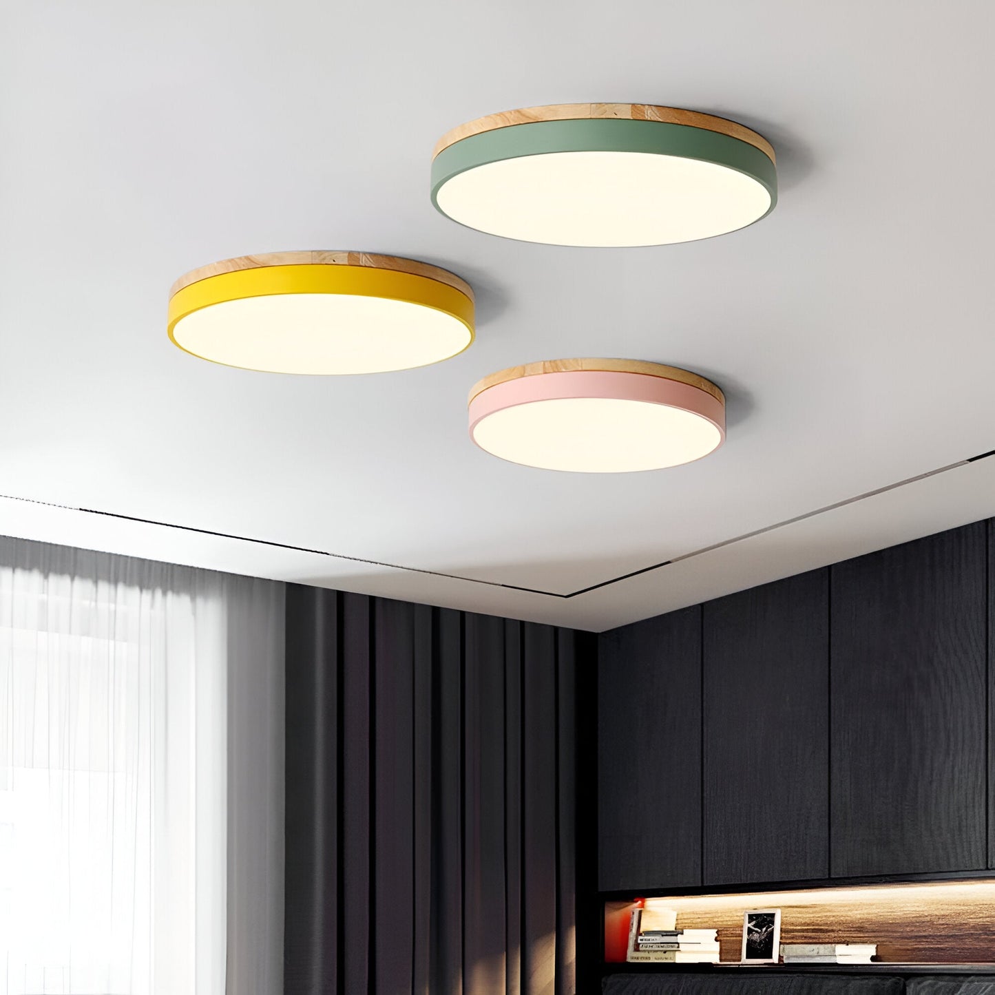 Nordic Round Flush Ceiling Light LED Light With Acrylic Diffuser