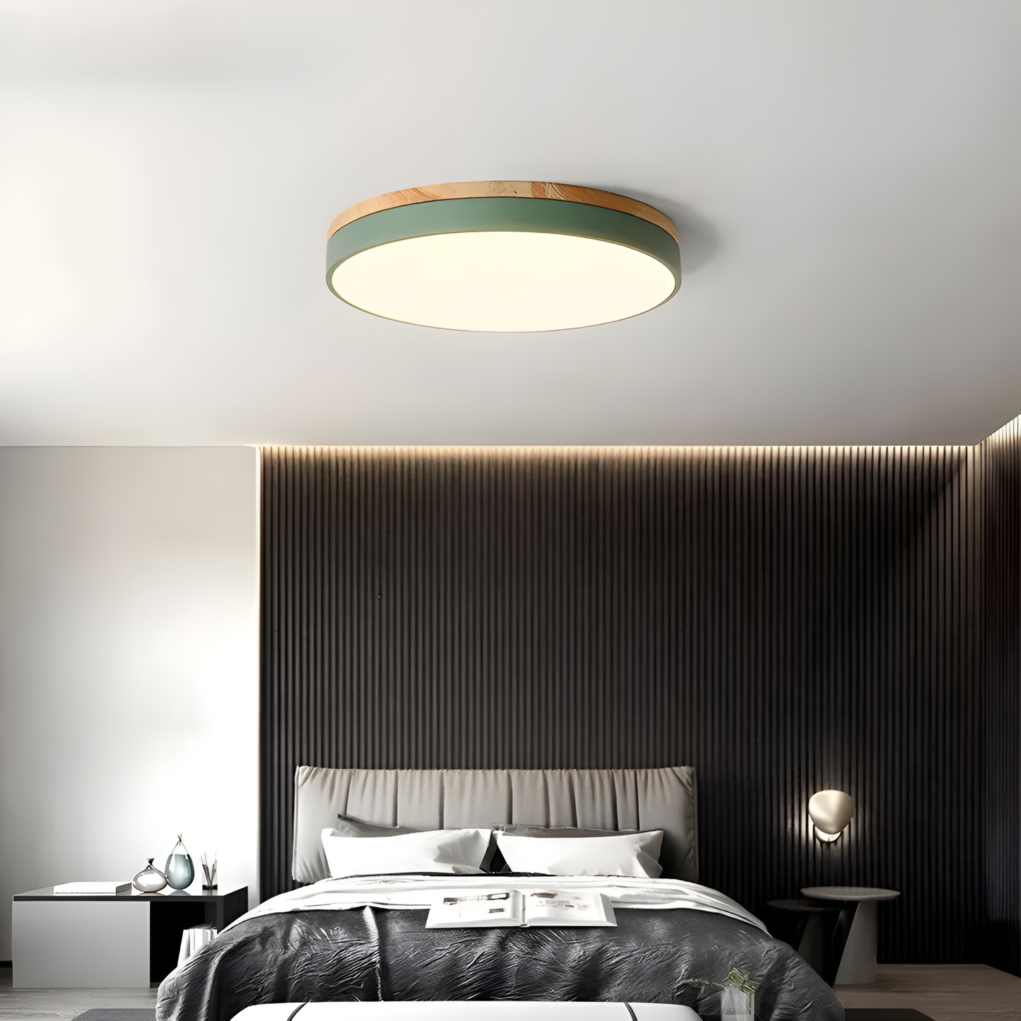 Nordic Round Flush Ceiling Light LED Light With Acrylic Diffuser
