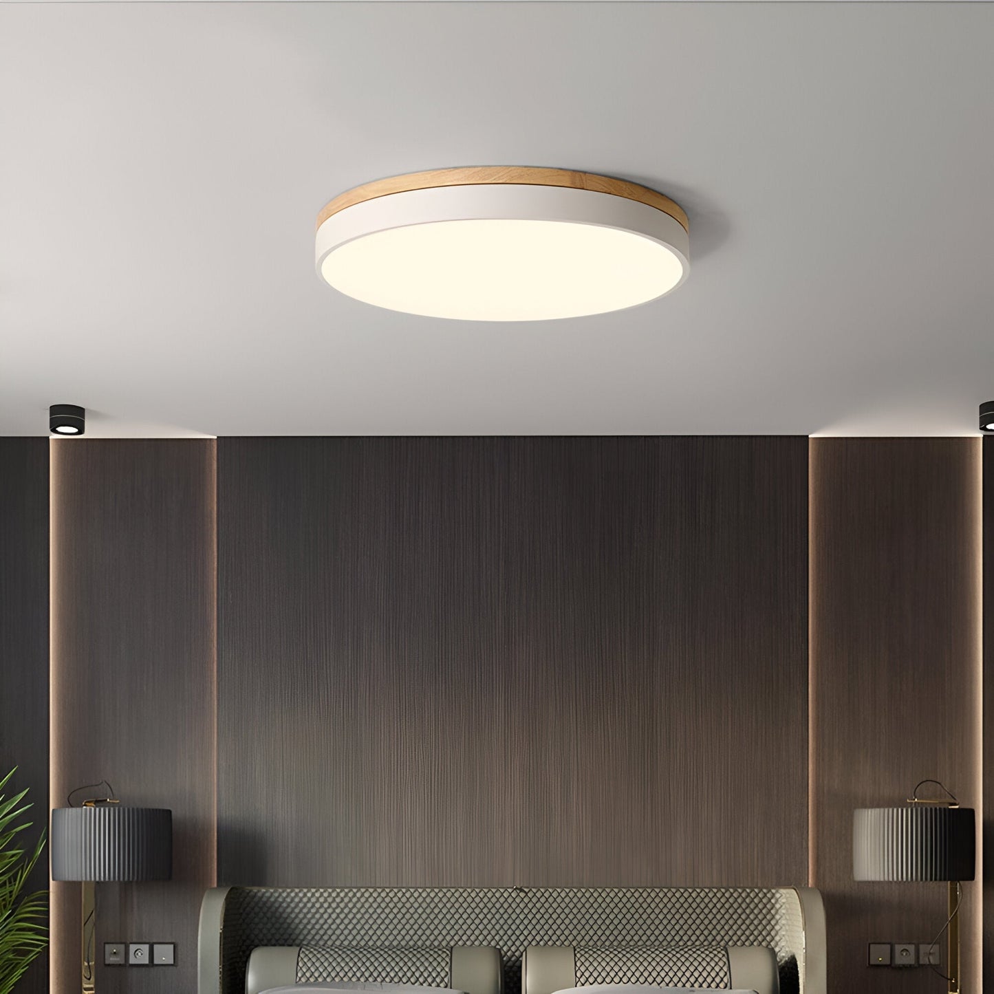 Nordic Round Flush Ceiling Light LED Light With Acrylic Diffuser