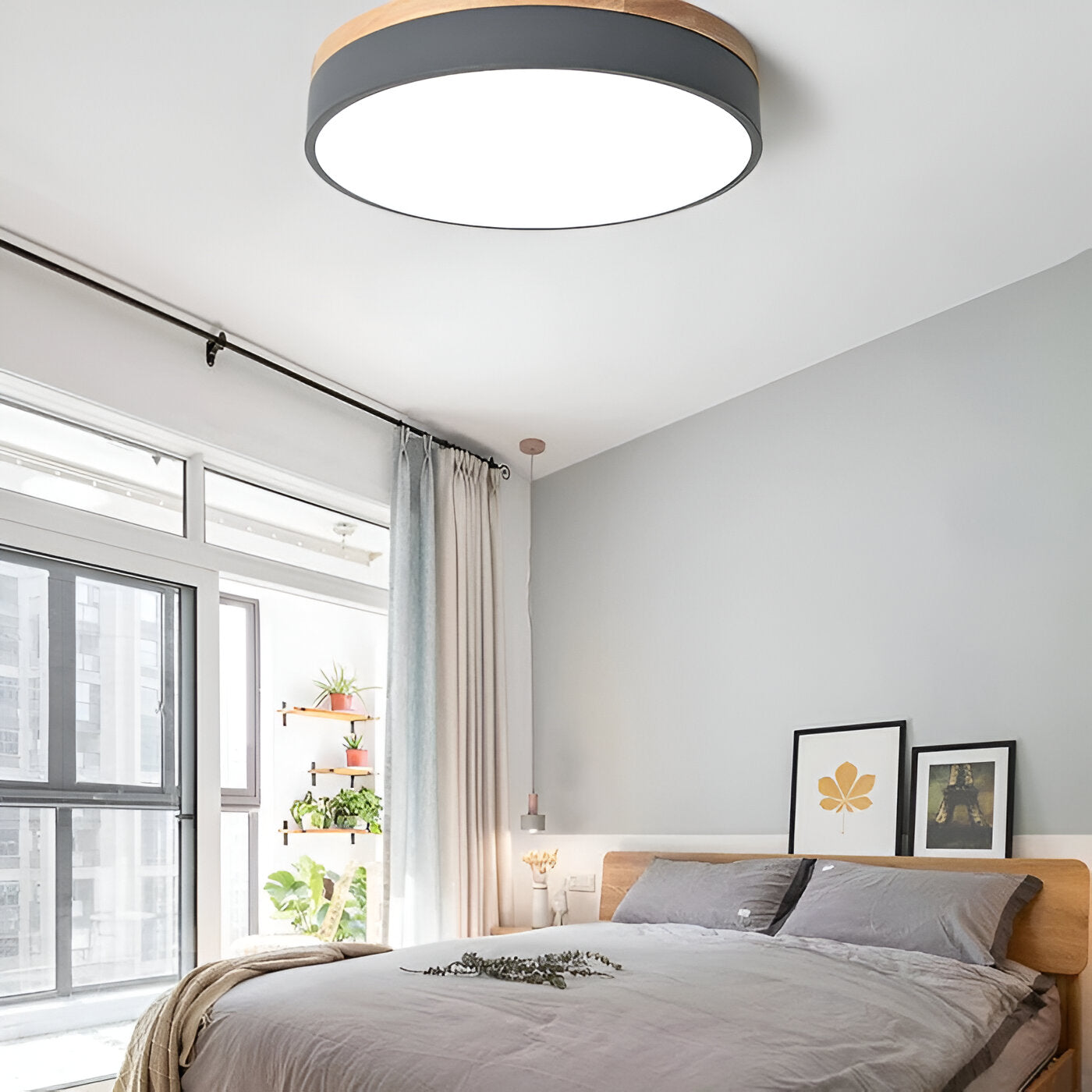 Nordic Round Flush Ceiling Light LED Light With Acrylic Diffuser