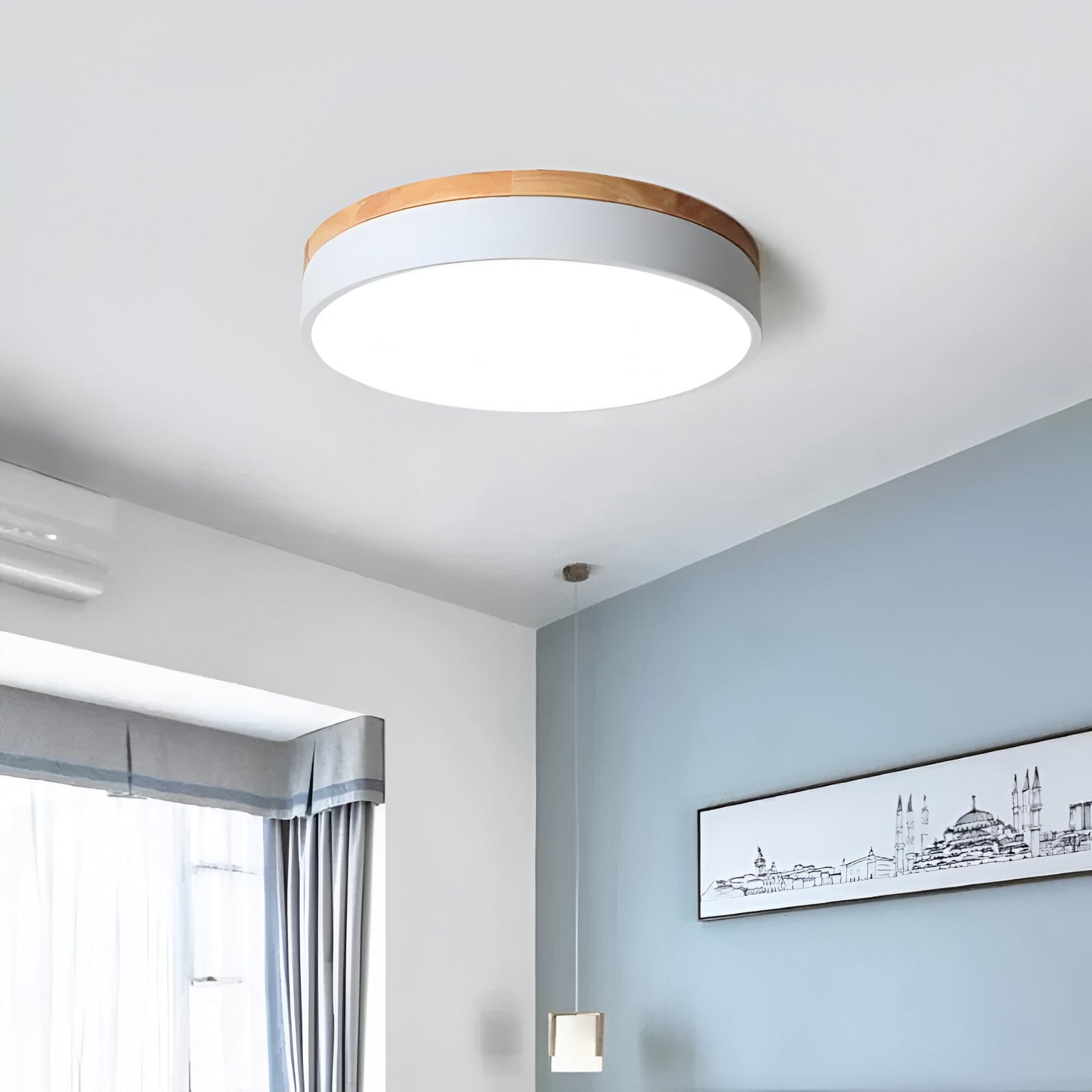 Nordic Round Flush Ceiling Light LED Light With Acrylic Diffuser