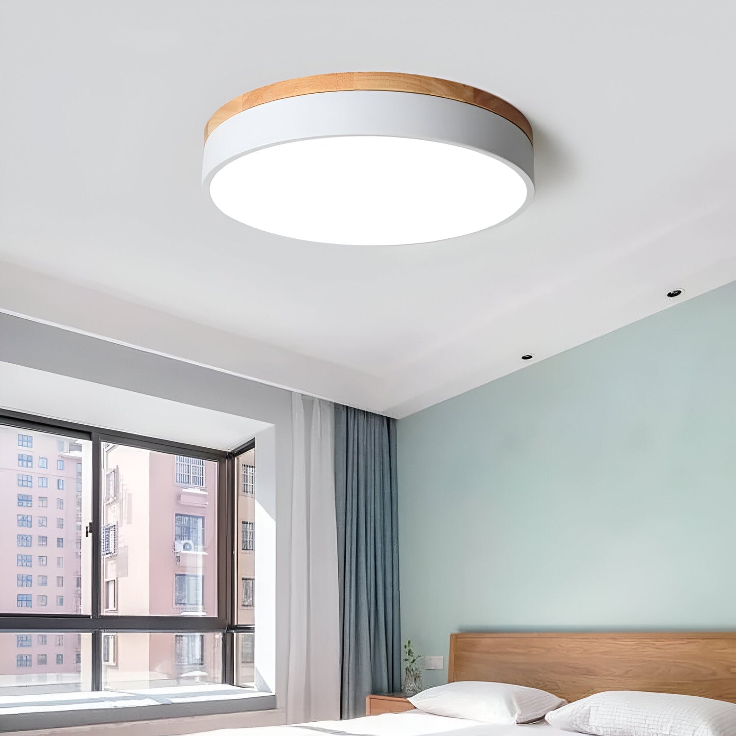 Nordic Round Flush Ceiling Light LED Light With Acrylic Diffuser