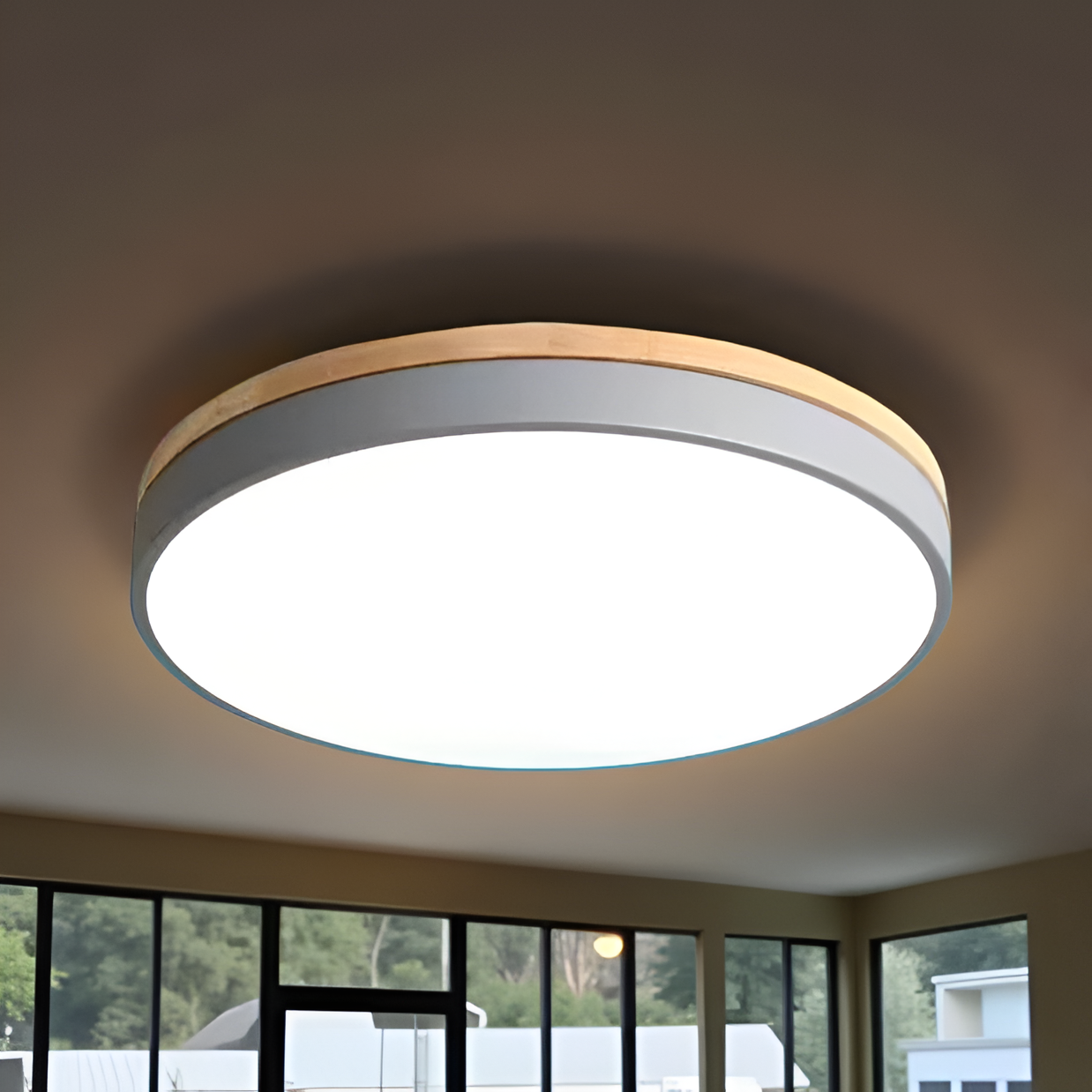 Nordic Round Flush Ceiling Light LED Light With Acrylic Diffuser