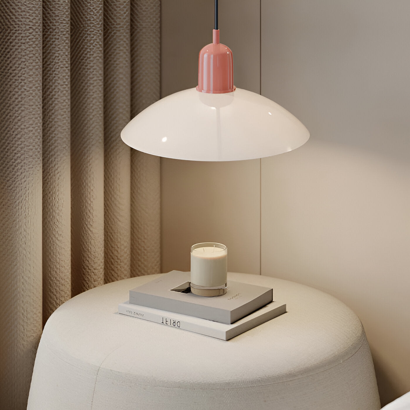 Bauhaus Minimalist Wrought Iron Pendant Light With Dome Shade