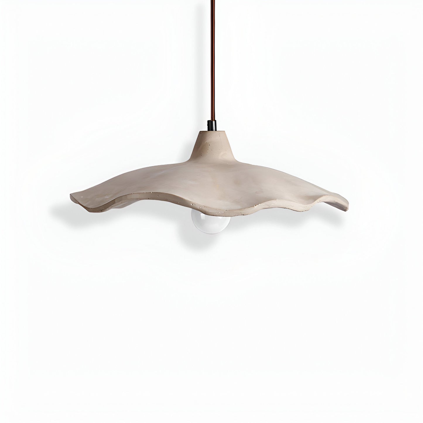 Wabi-Sabi Flower Shaped Cement Pendant Light With Adjustable Cord