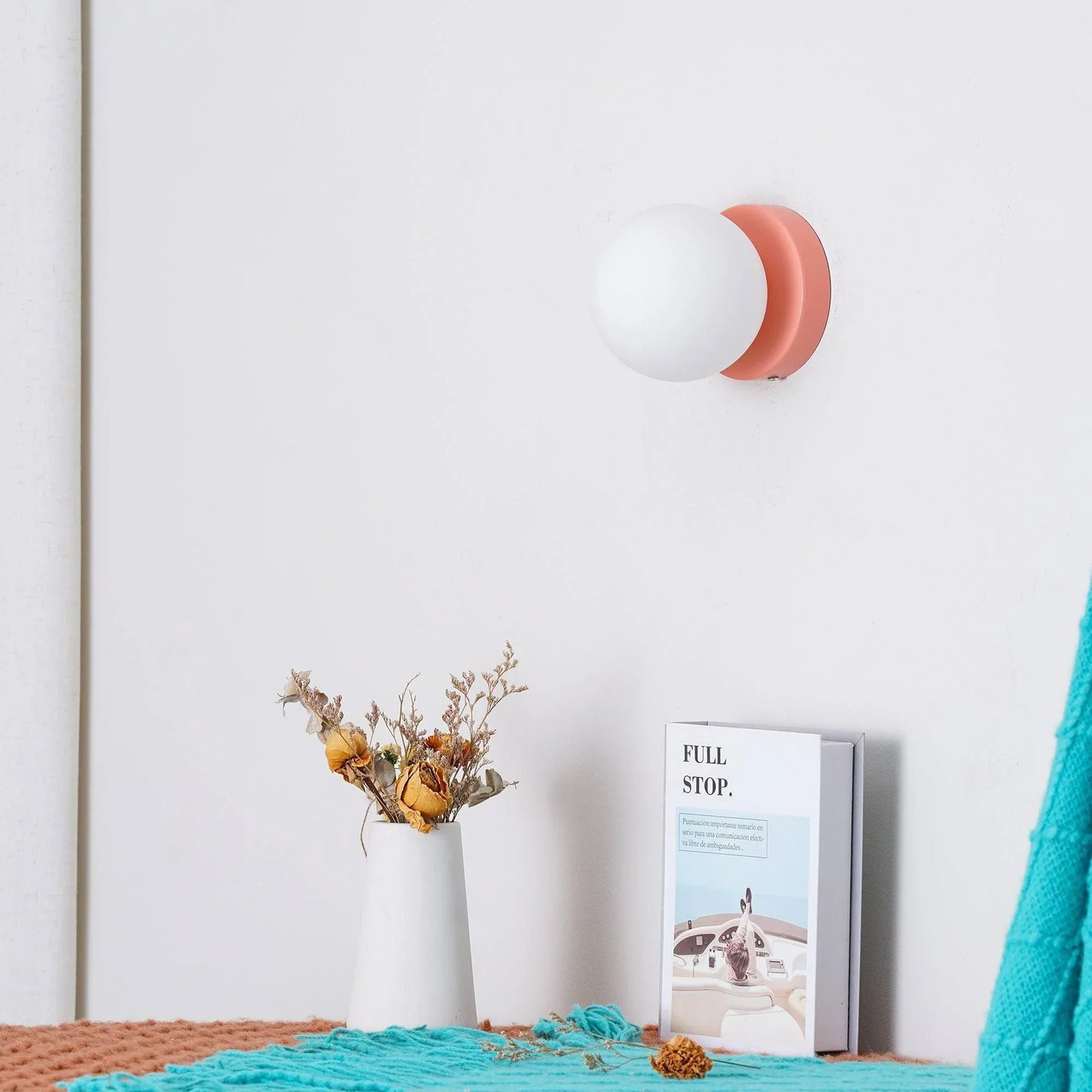 Nordic Round Glass Wall Light LED Light With Globe Shade