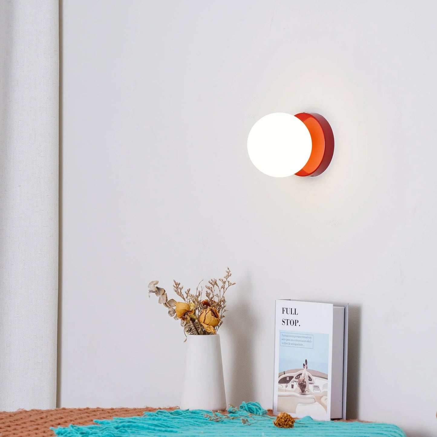Nordic Round Glass Wall Light LED Light With Globe Shade