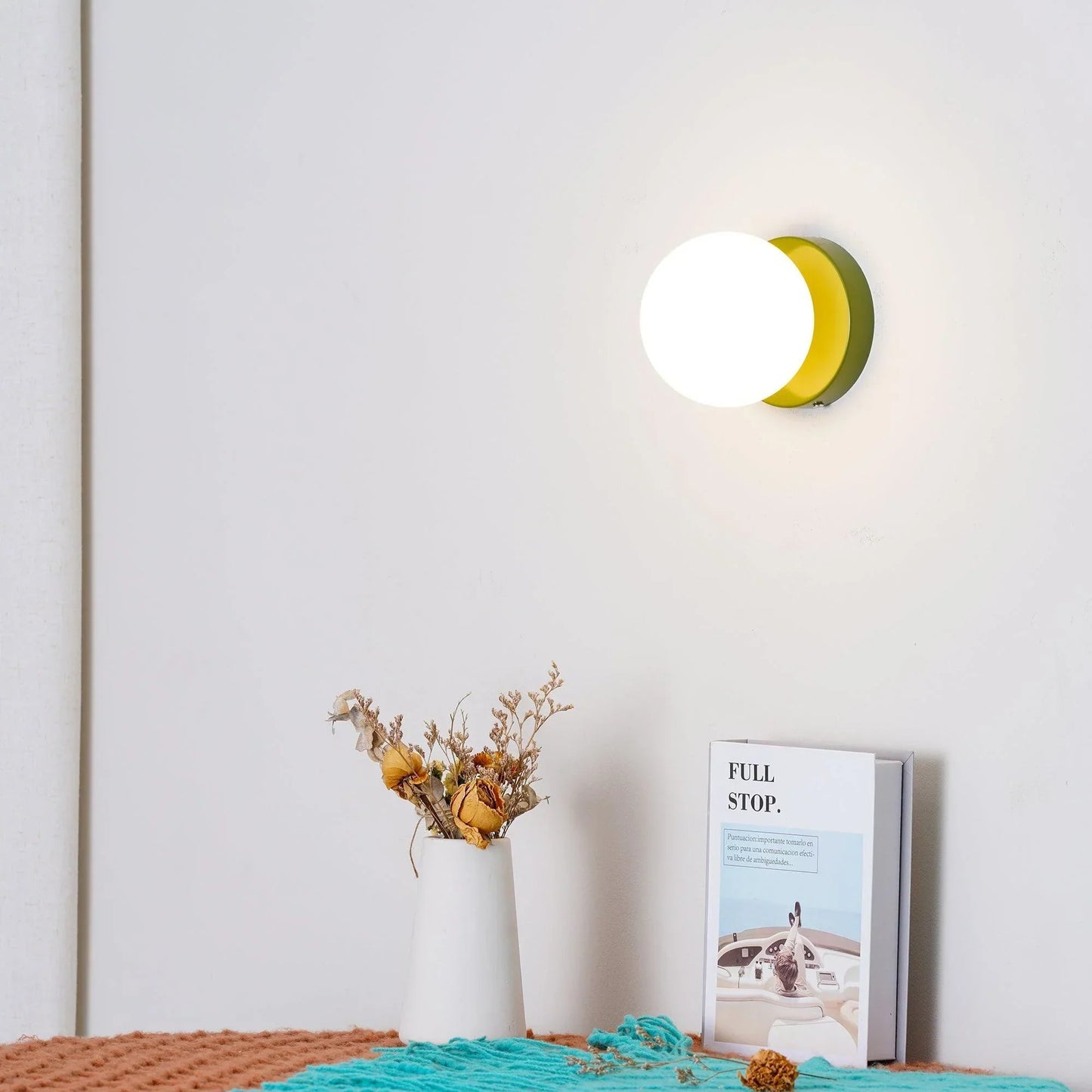Nordic Round Glass Wall Light LED Light With Globe Shade
