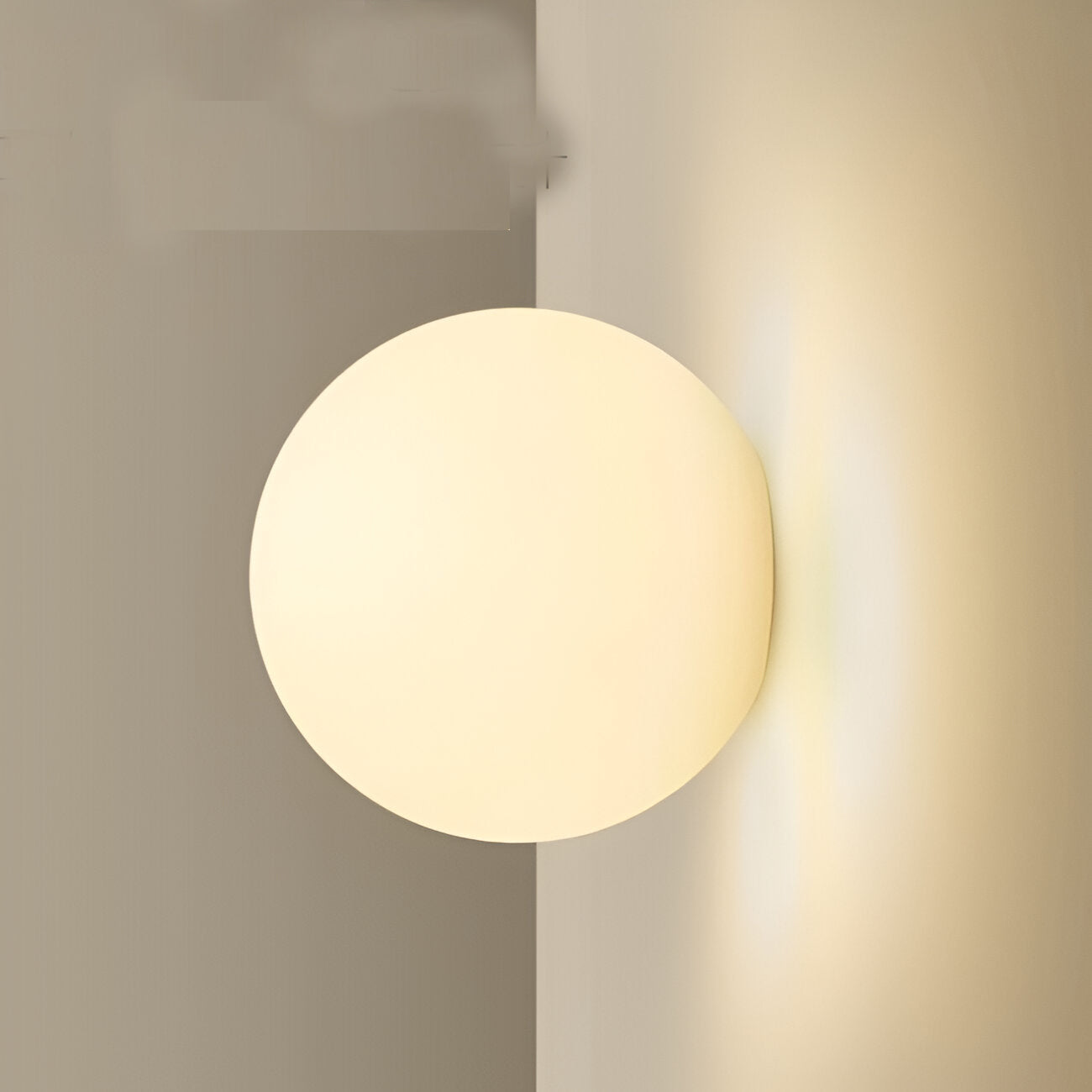 Minimalist Frosted Glass Wall Light LED Light With Iron Base