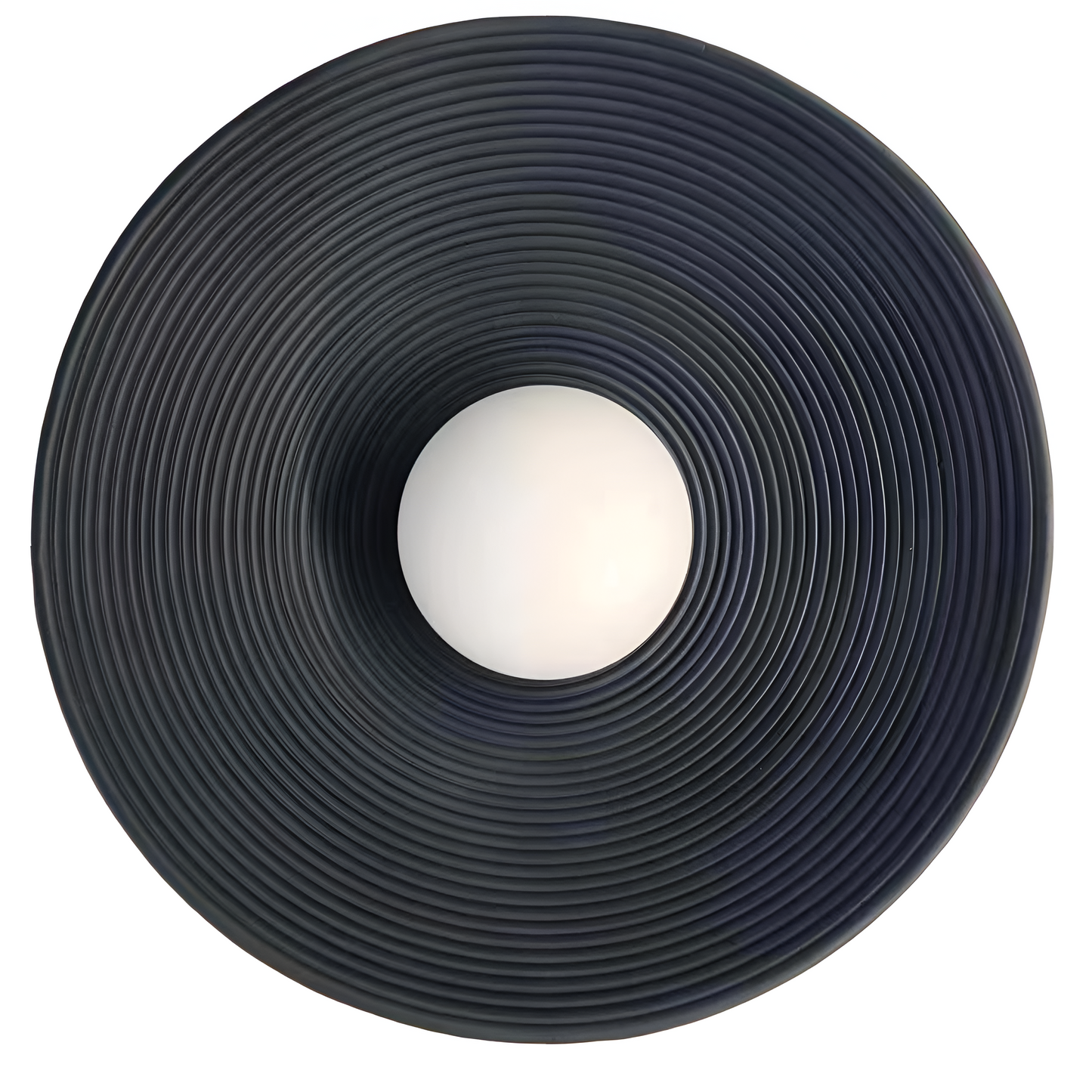 Retro Ceramic Disc Wall Light With Center Globe