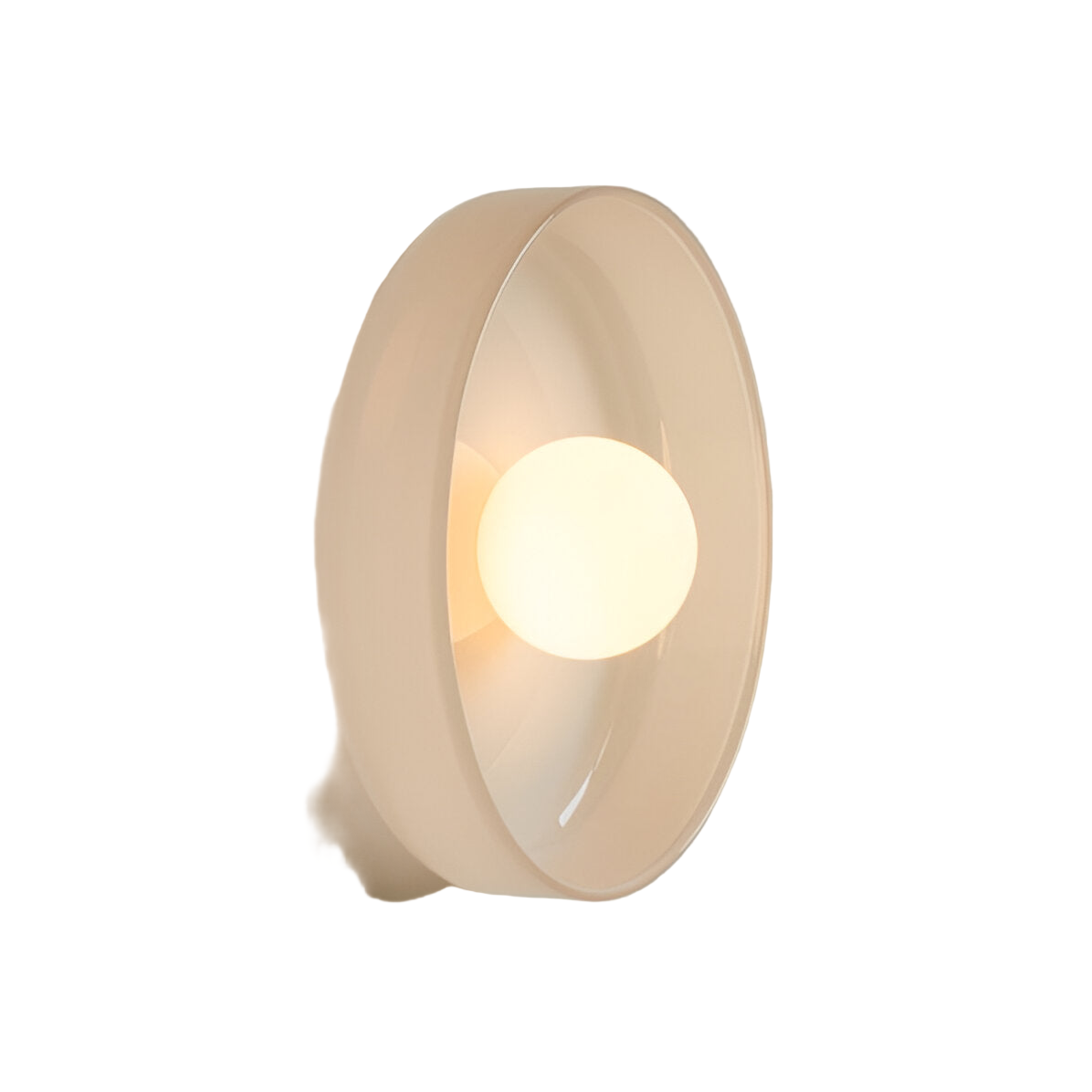 Scandinavian Glass Disc Ceiling Light With Flush Mount Design