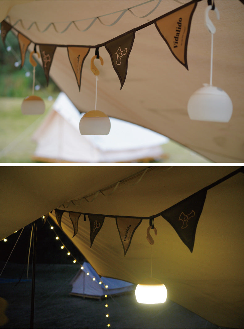 Vidalido Decorative Flag Pennant Outdoor Multifunctional Hanging Light Rope Camping Equipment Lamp Hook Points Hanging Canopy Pole Lanyard Wind Rope