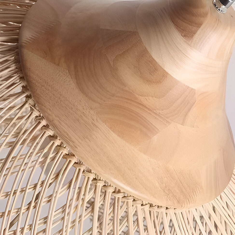 Bohemian Rattan Pendant Lights With Woven Shade