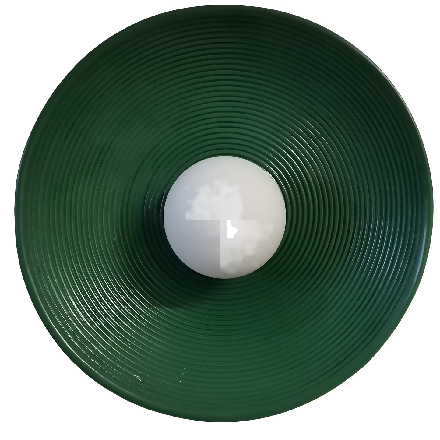Retro Ceramic Disc Wall Light With Center Globe