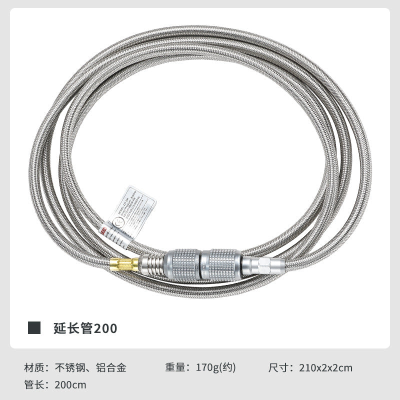 Campingmoon Z17-2M Canister Extension Hose Portable Lightweight Outdoor Camping Butane Extension Tube Flat Screw Threaded Tank Connector Pipe