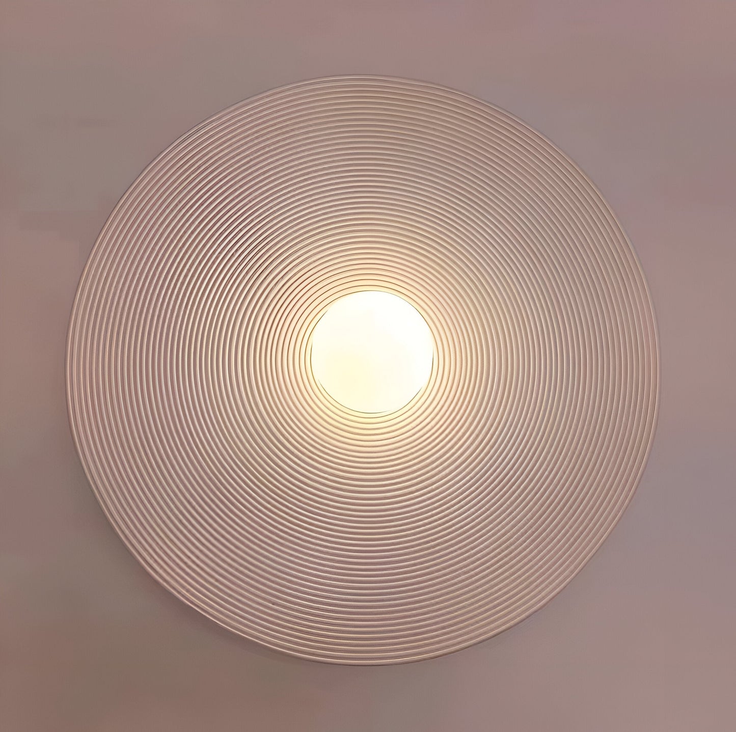 Retro Ceramic Disc Wall Light With Center Globe