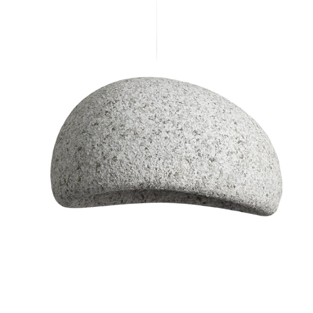 Wabi-Sabi Polystyrene Pendant Light With Spherical Dome Shade