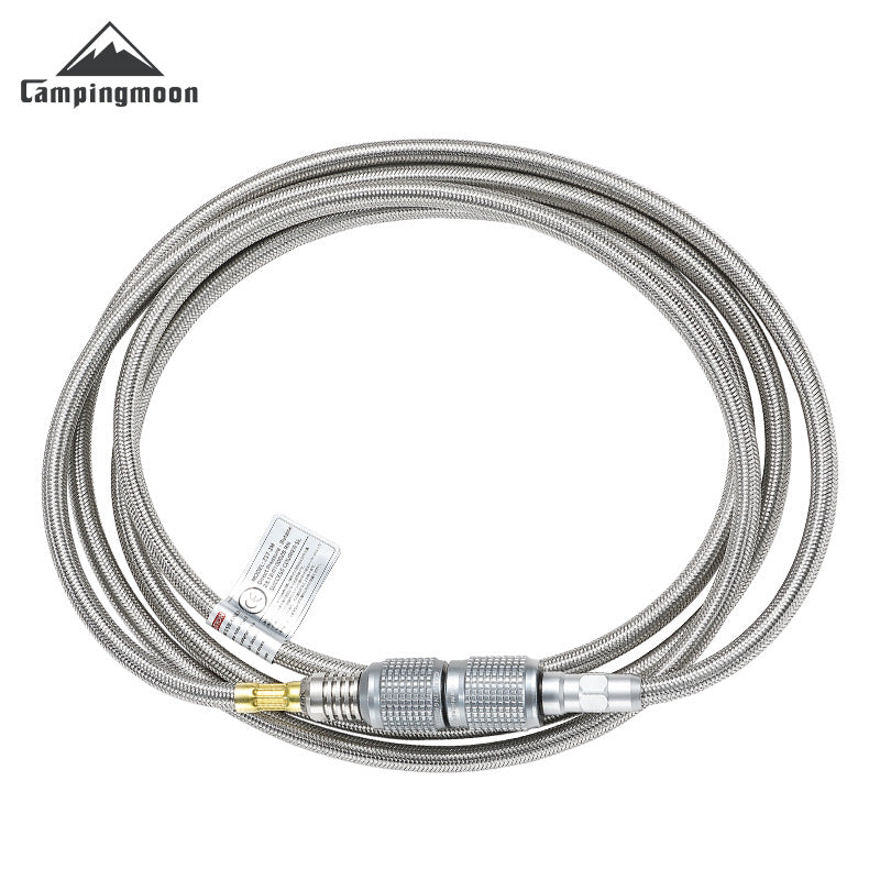 Campingmoon Z17-2M Canister Extension Hose Portable Lightweight Outdoor Camping Butane Extension Tube Flat Screw Threaded Tank Connector Pipe