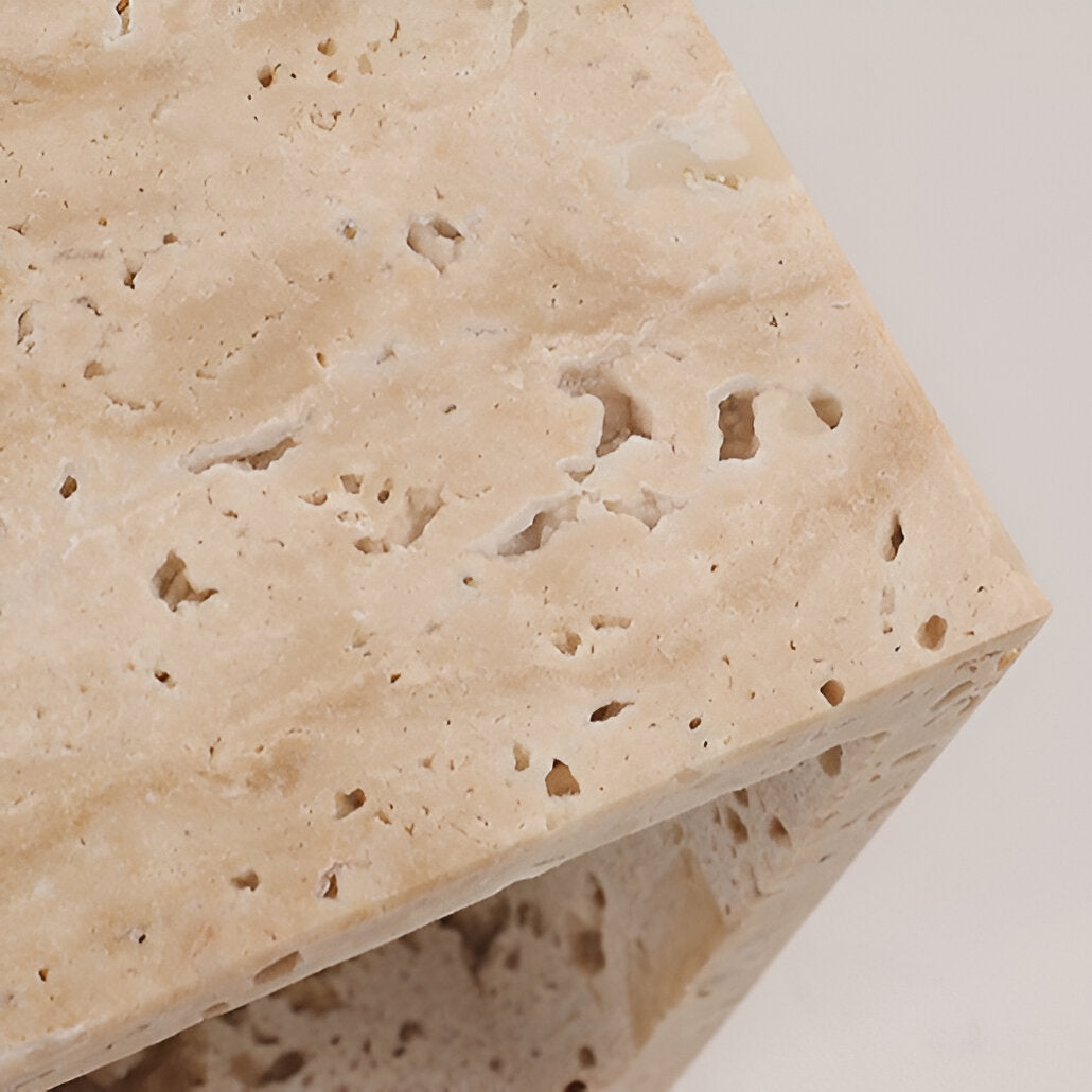 Minimalist Travertine Stone Outdoor LED Wall Light With Natural Cave Stone Shade