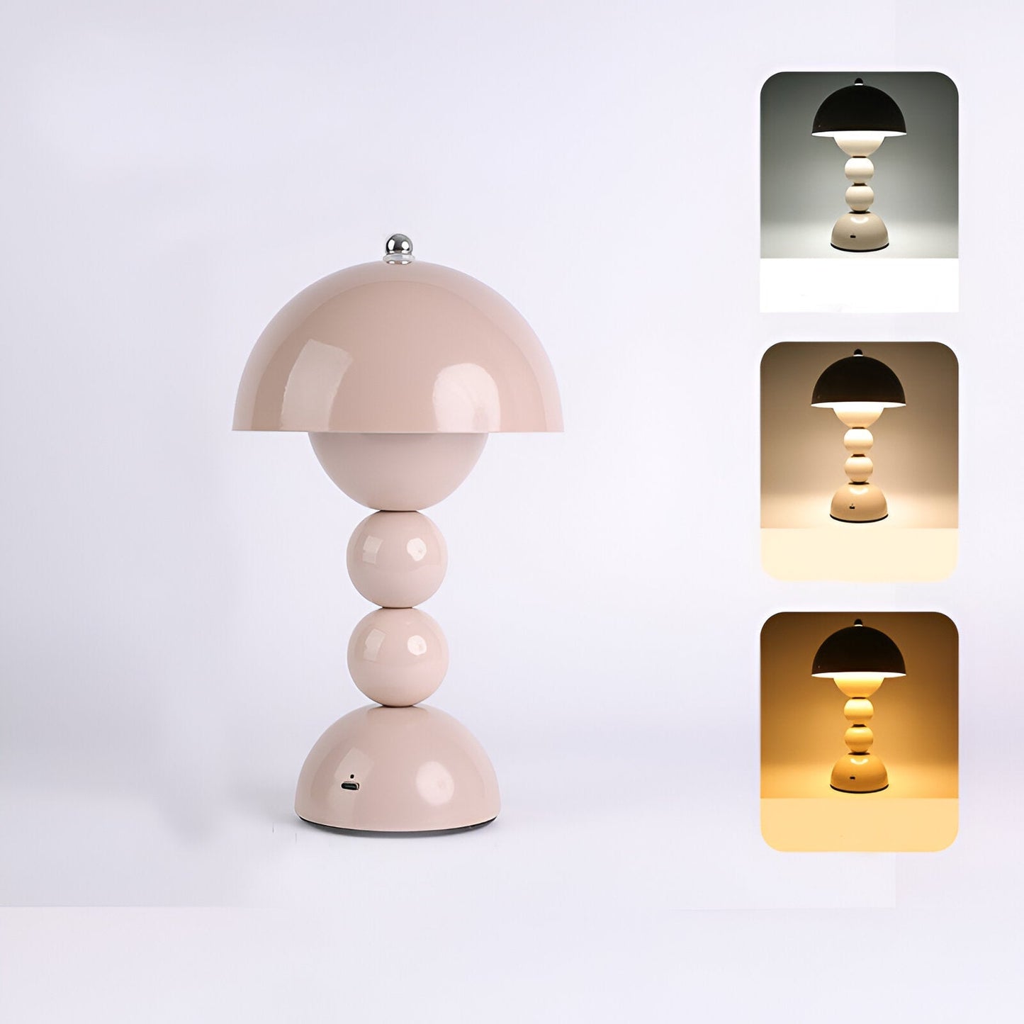 Wireless Bud Table Lamp With Stacked Sphere Base