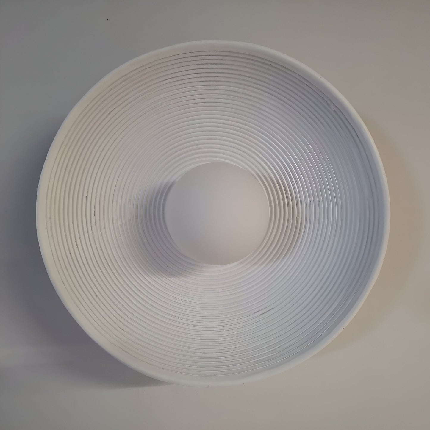 Retro Ceramic Disc Wall Light With Center Globe