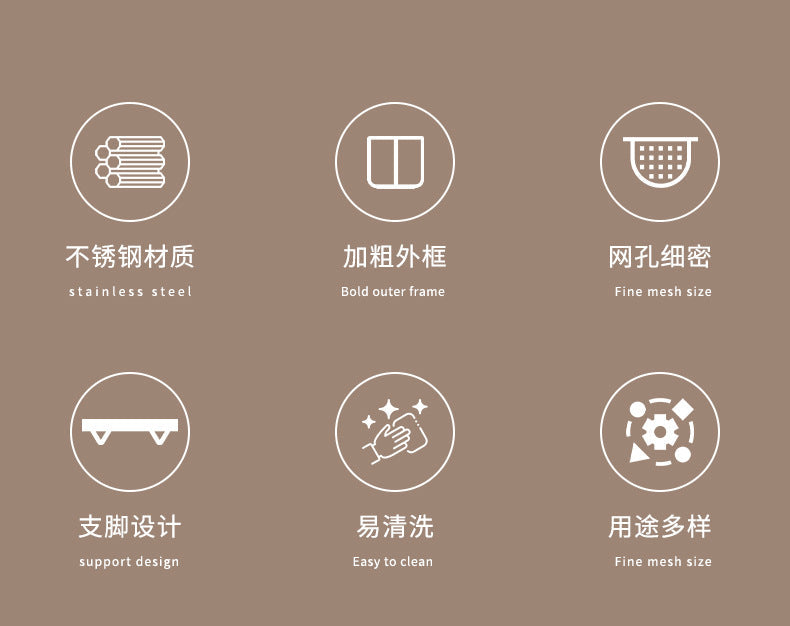 Campingmoon CC-22 Stainless Steel Drain Basket Portable Lightweight Round Mesh Net Strainer For Washing Draining Foods Folding Handle Filter Basket