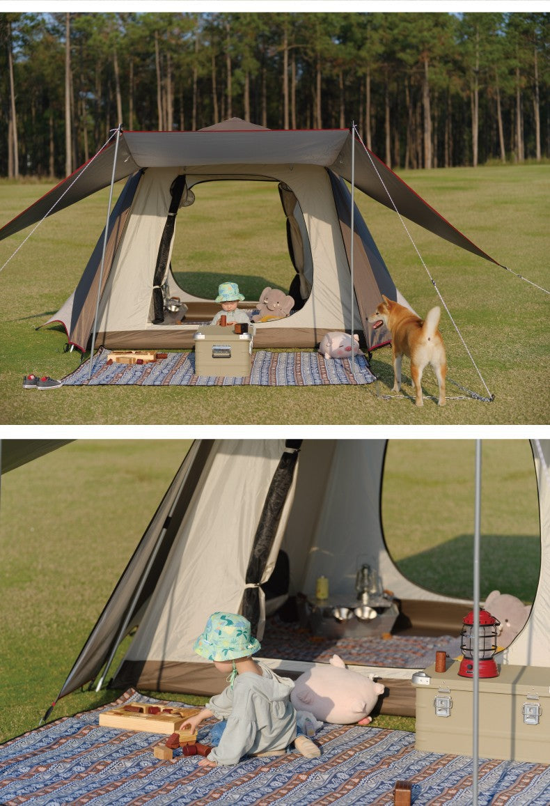 Vidalido CABIN PLUS Series Automatic Cabin Style Tent Portable Lightweight Folding for 4-6 Person Family Shed Leisure Quick Opening Sunshade Tent