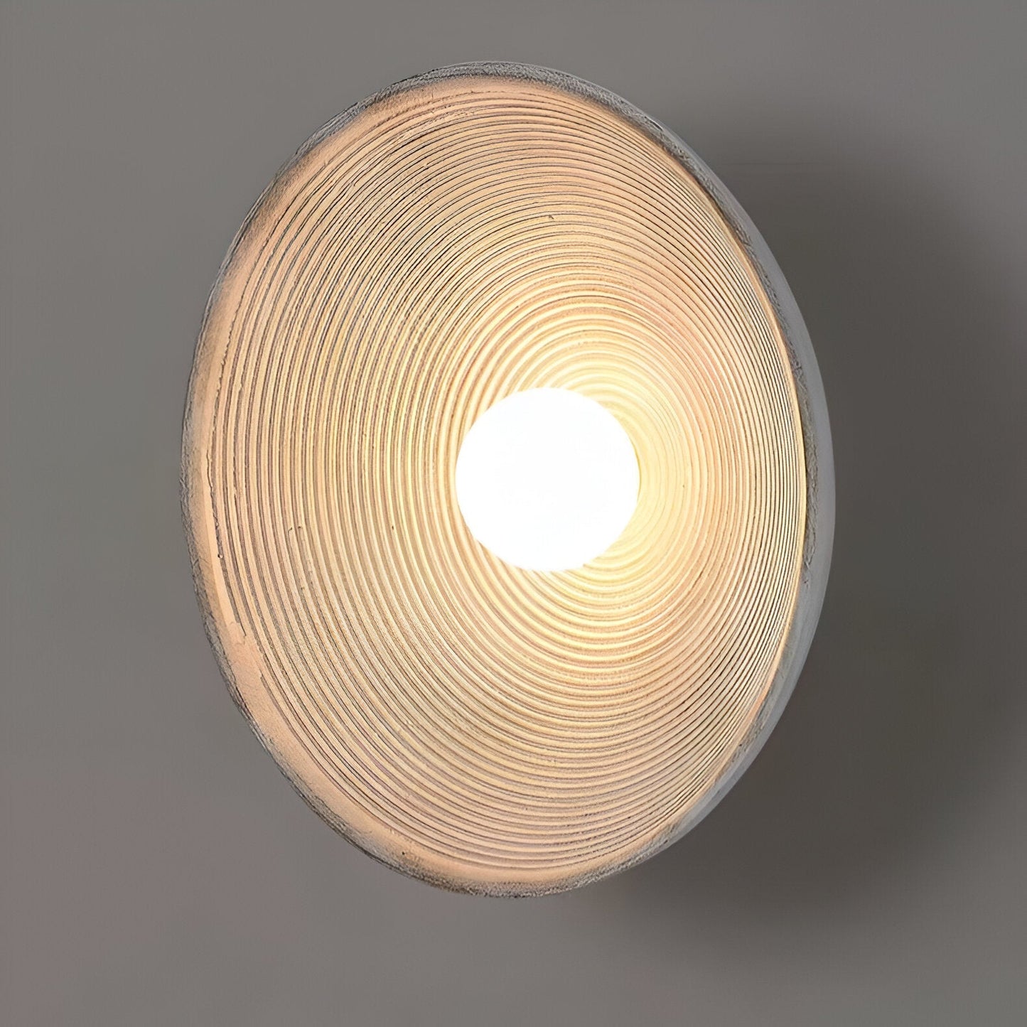 Retro Ceramic Disc Wall Light With Center Globe