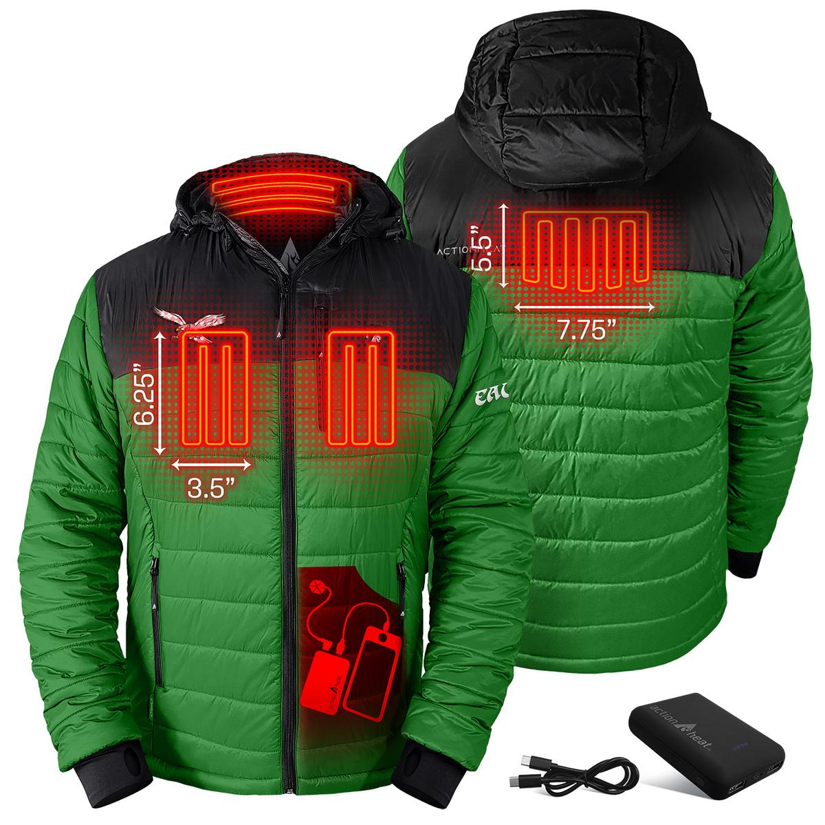ActionHeat Philadelphia Eagles 5V Men's Colorblock Puffer Battery Heated Jacket