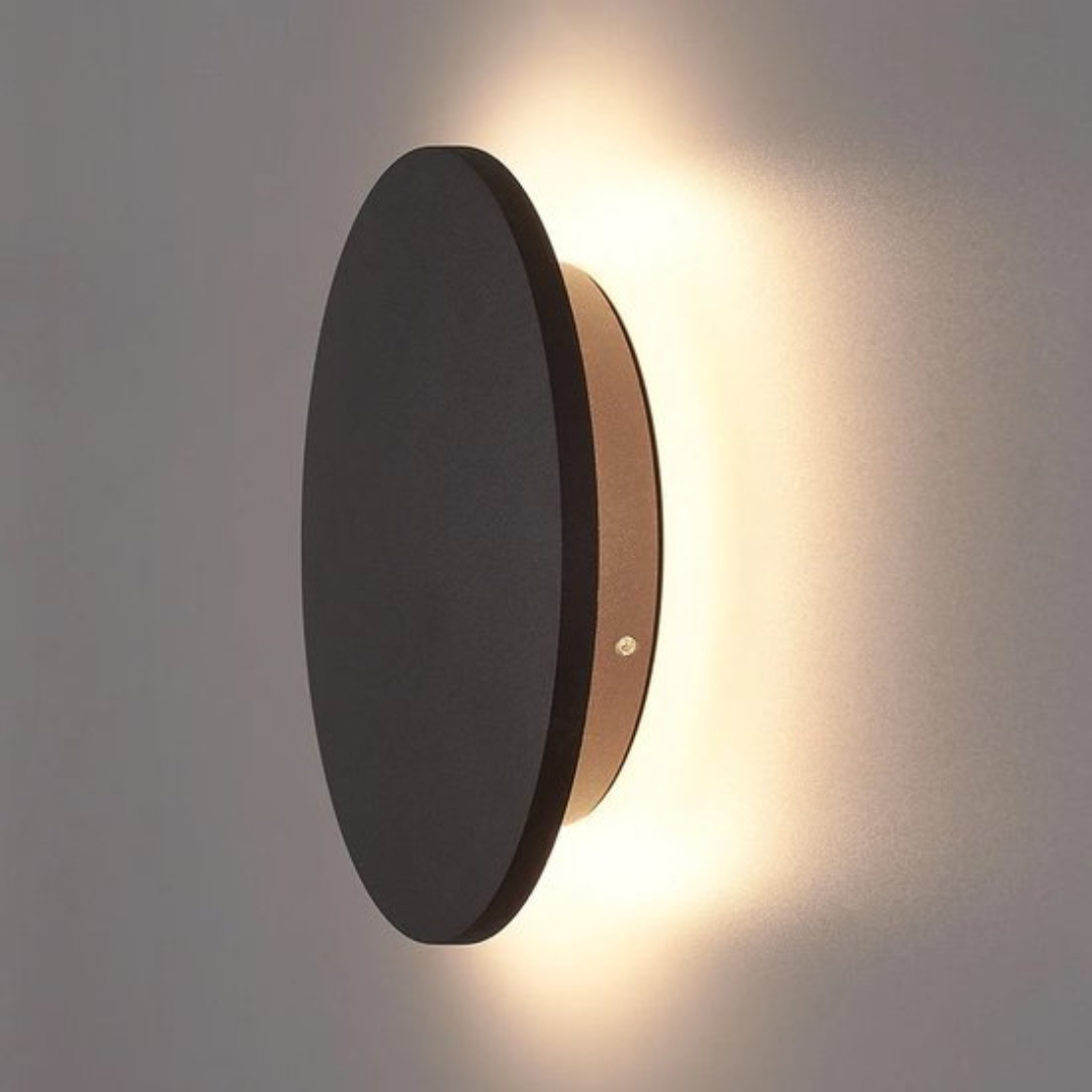 Modern Round Halo LED Wall Light With Backlit Glow