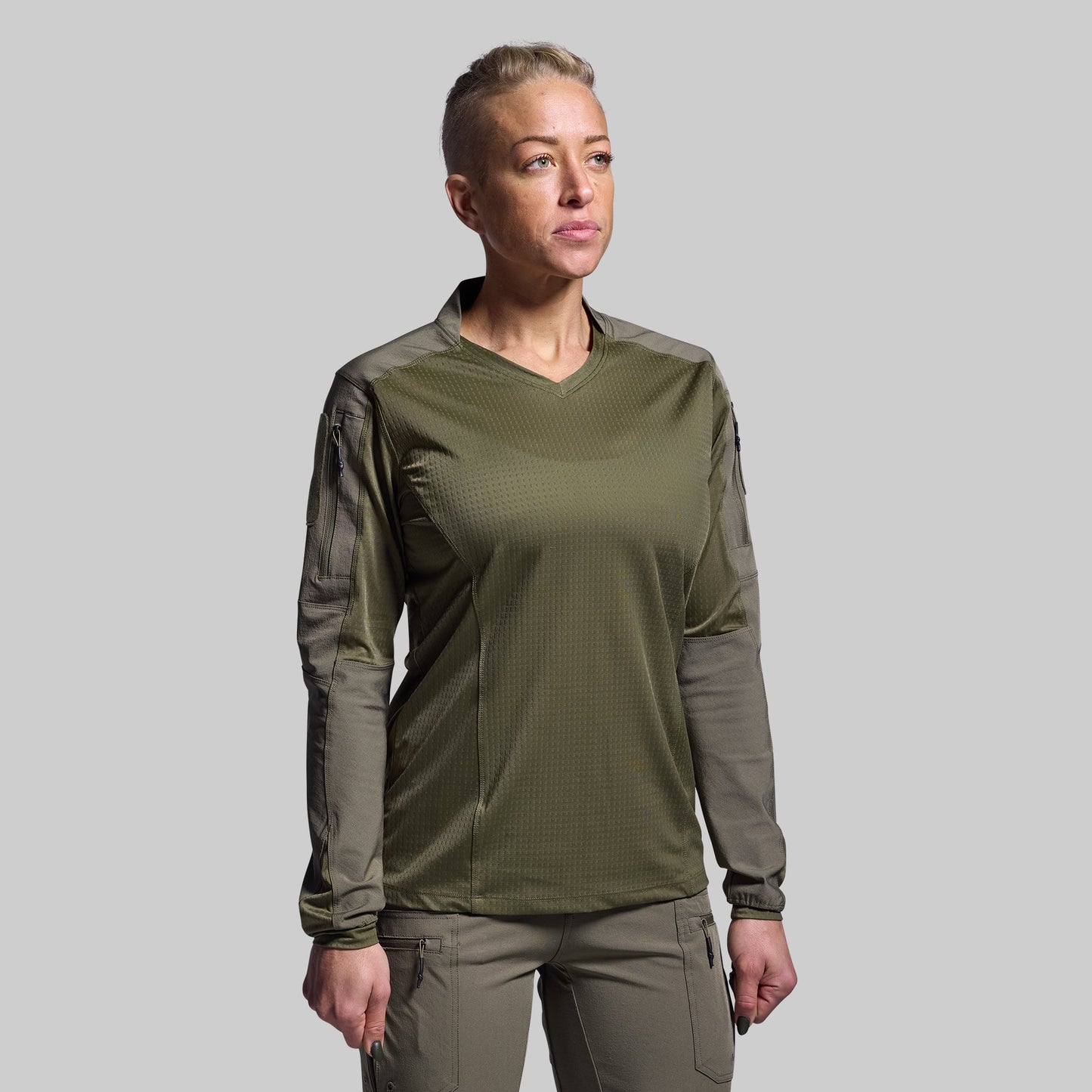 Women's Long Sleeve Op Top Pro (OD Green)