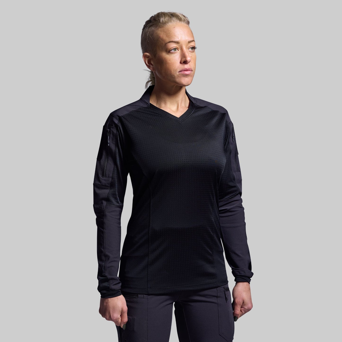 Women's Long Sleeve Op Top Pro (Black)