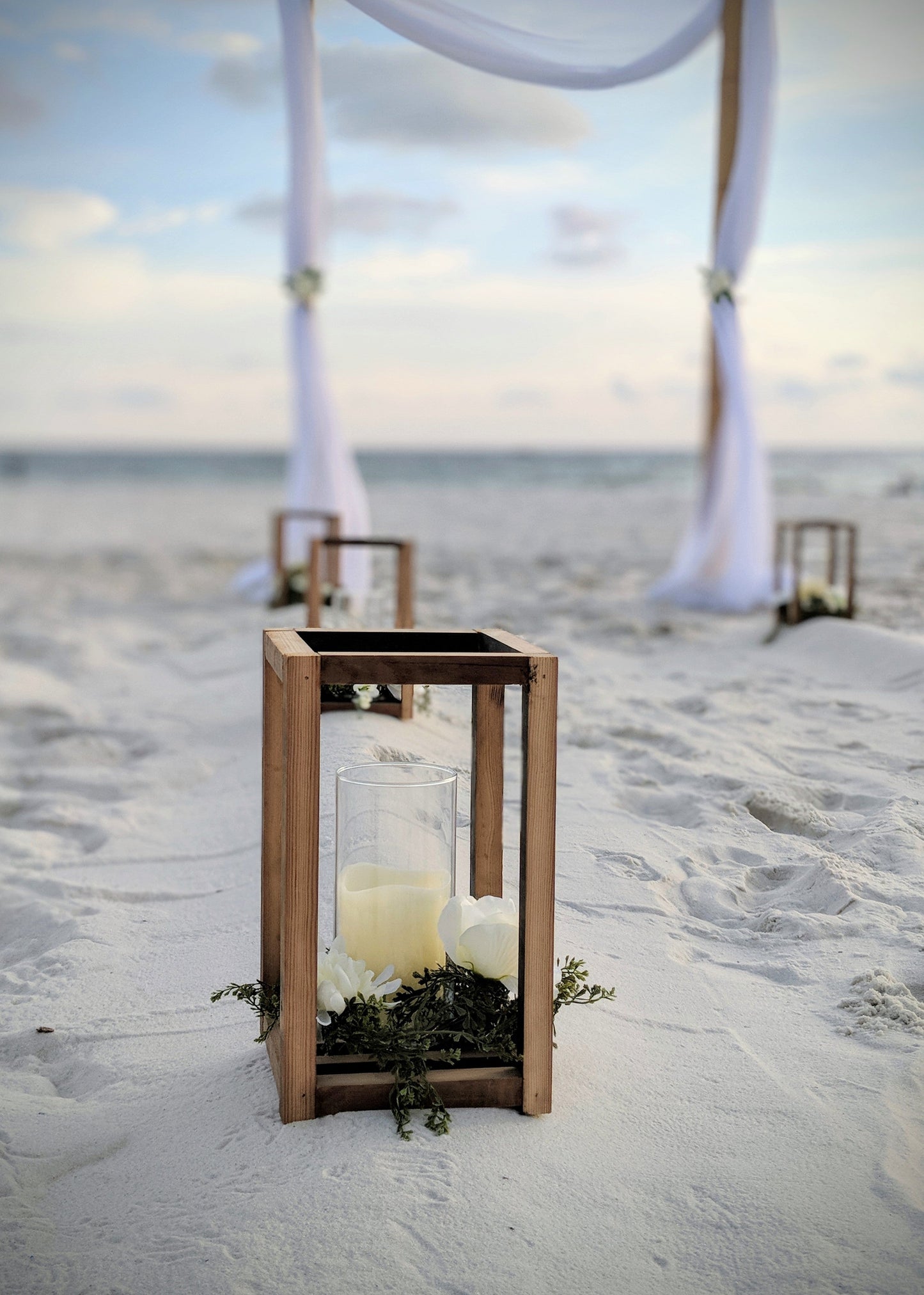 Open Frame Elm Wood Lanterns