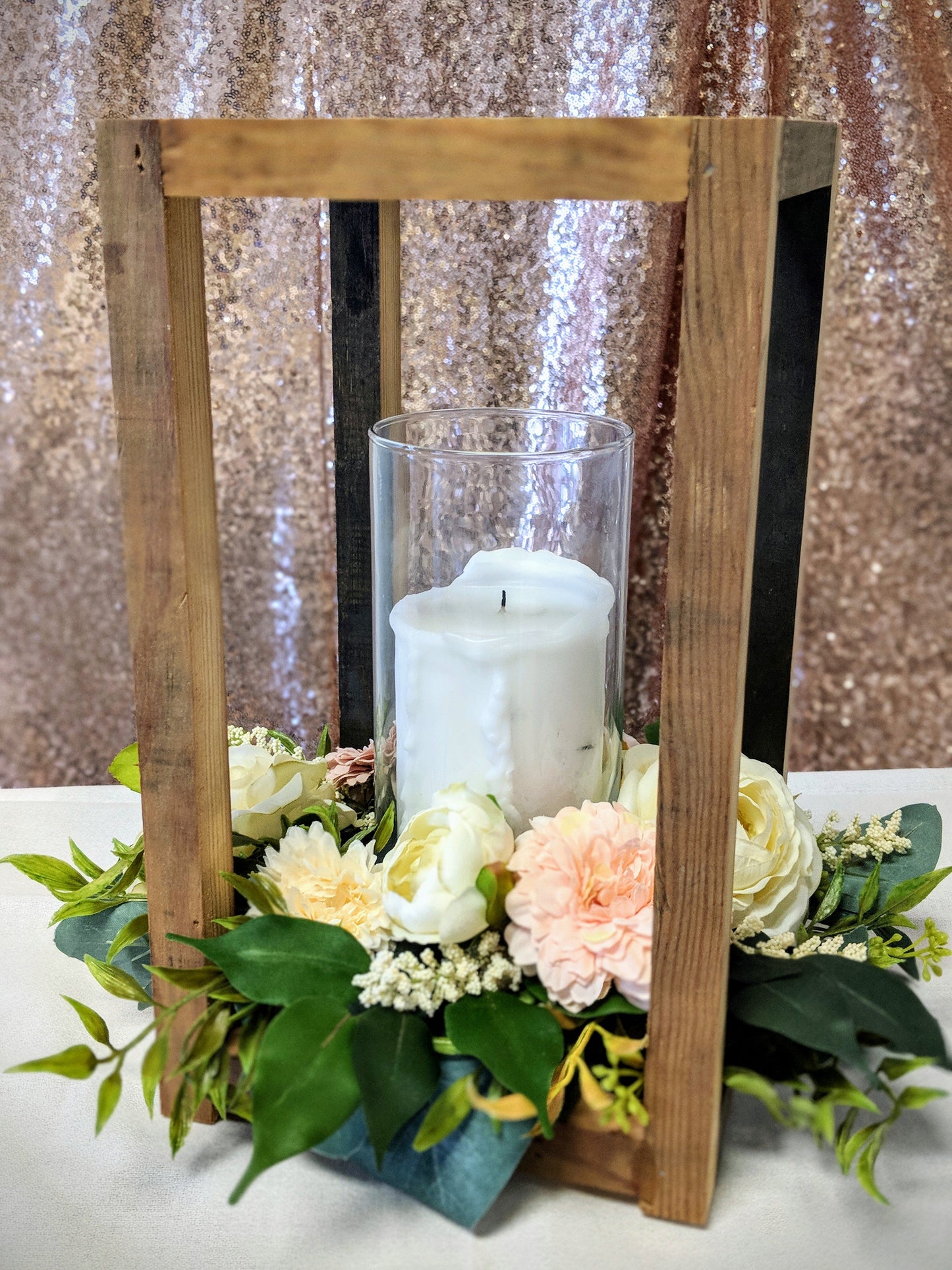 Open Frame Elm Wood Lanterns