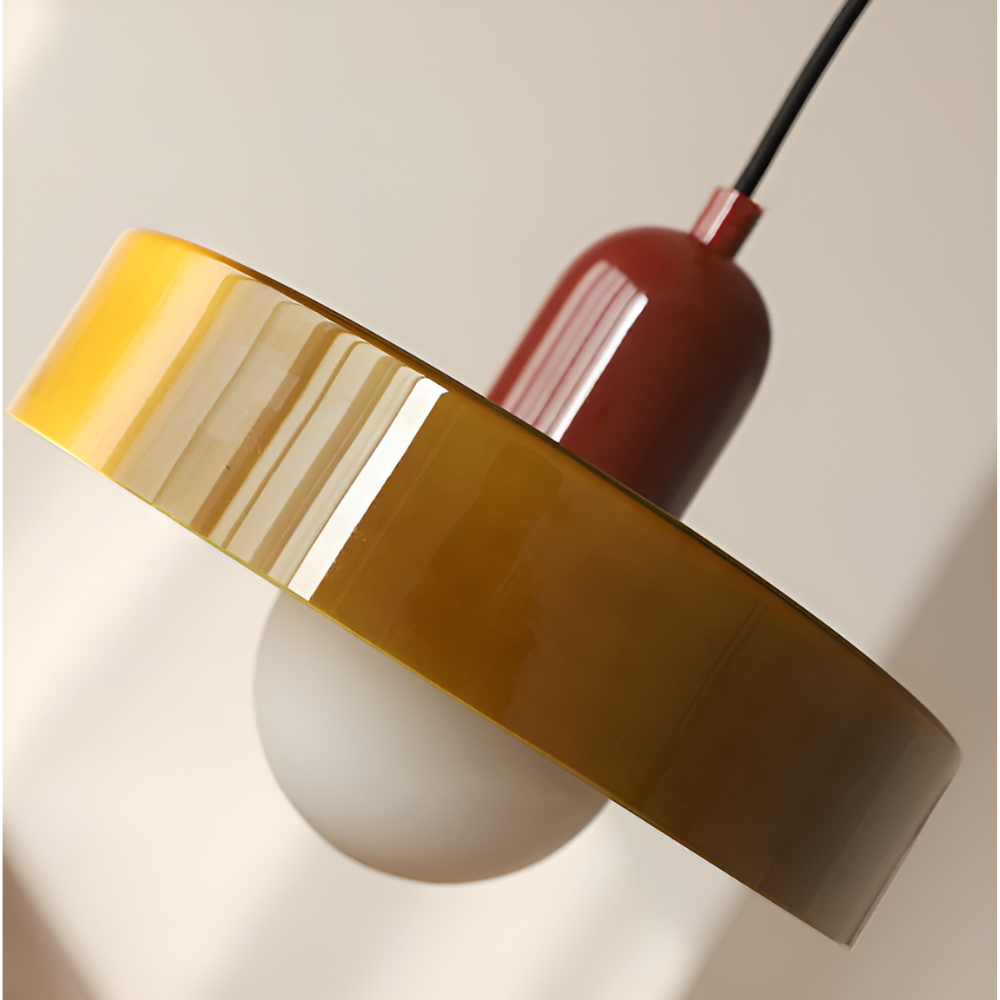Adjustable Glass Pendant Lights With Opal Globe Shade