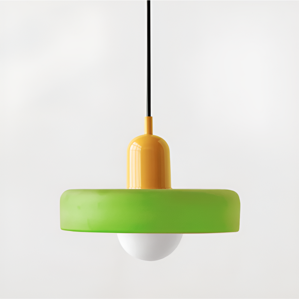 Adjustable Glass Pendant Lights With Opal Globe Shade