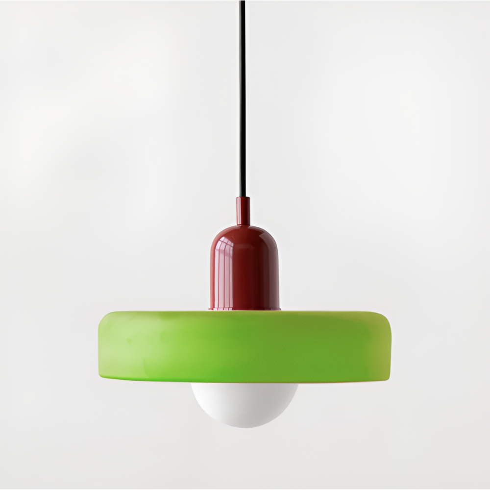 Adjustable Glass Pendant Lights With Opal Globe Shade