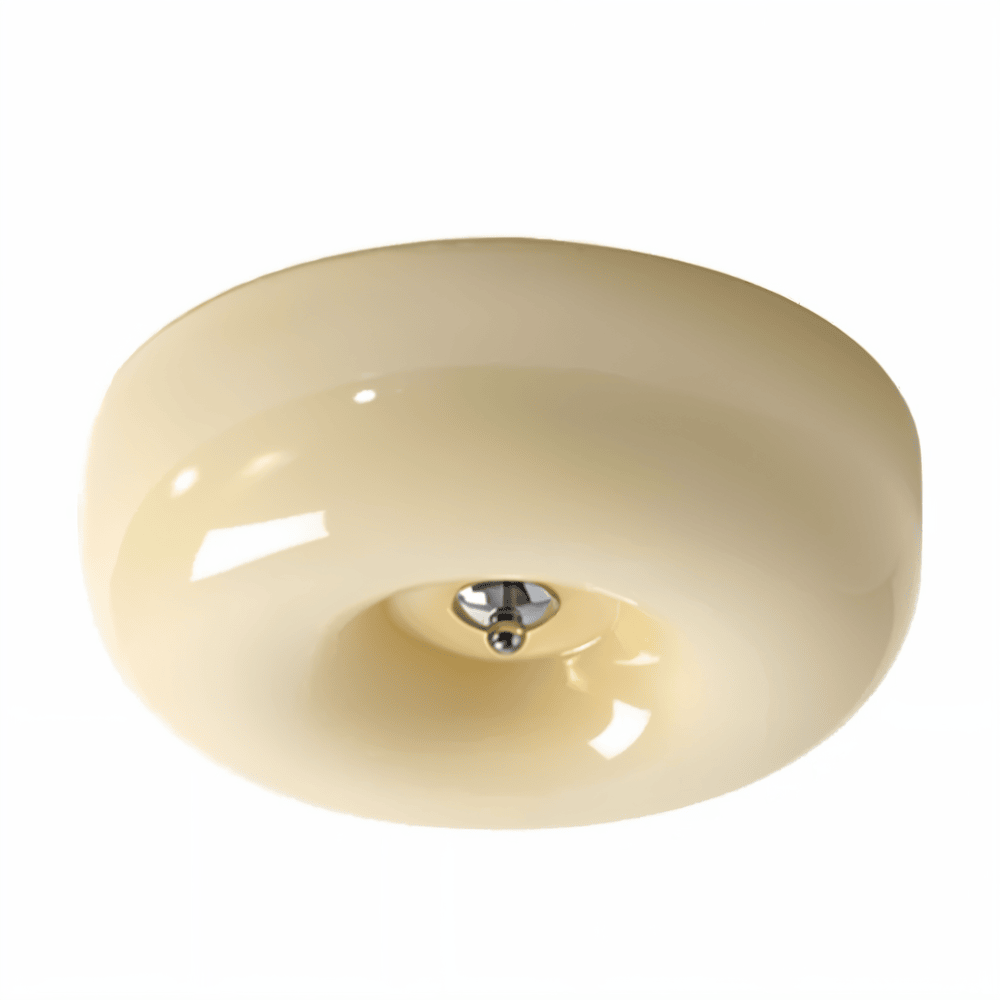 Donut Glass Ceiling Light With Smooth Dome Shade