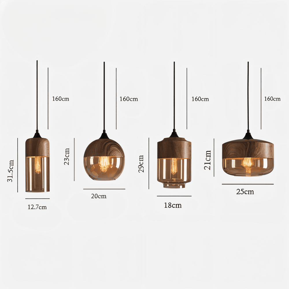 Glass Pendant Light | Height Adjustable | Nelyn