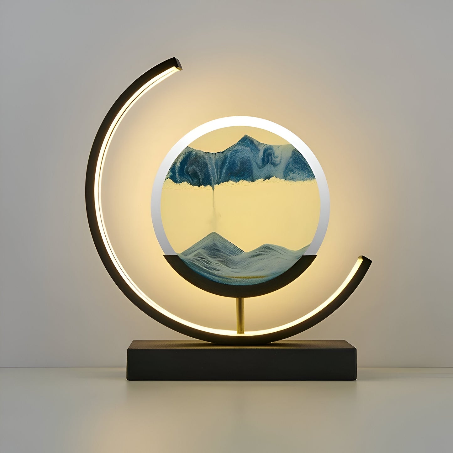 Table Lamp LED Light with Remote Control Moving Sand Art Picture