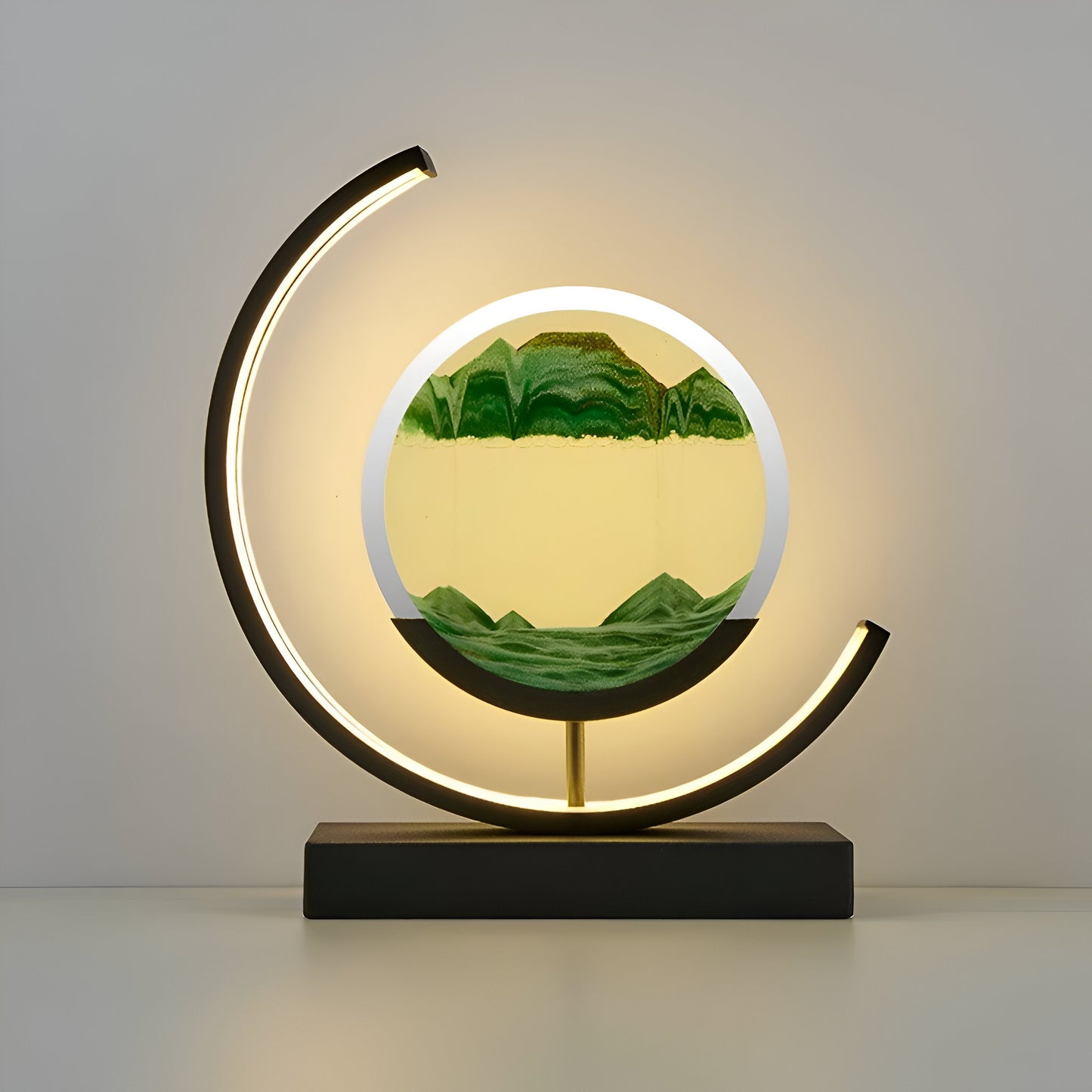 Table Lamp LED Light with Remote Control Moving Sand Art Picture